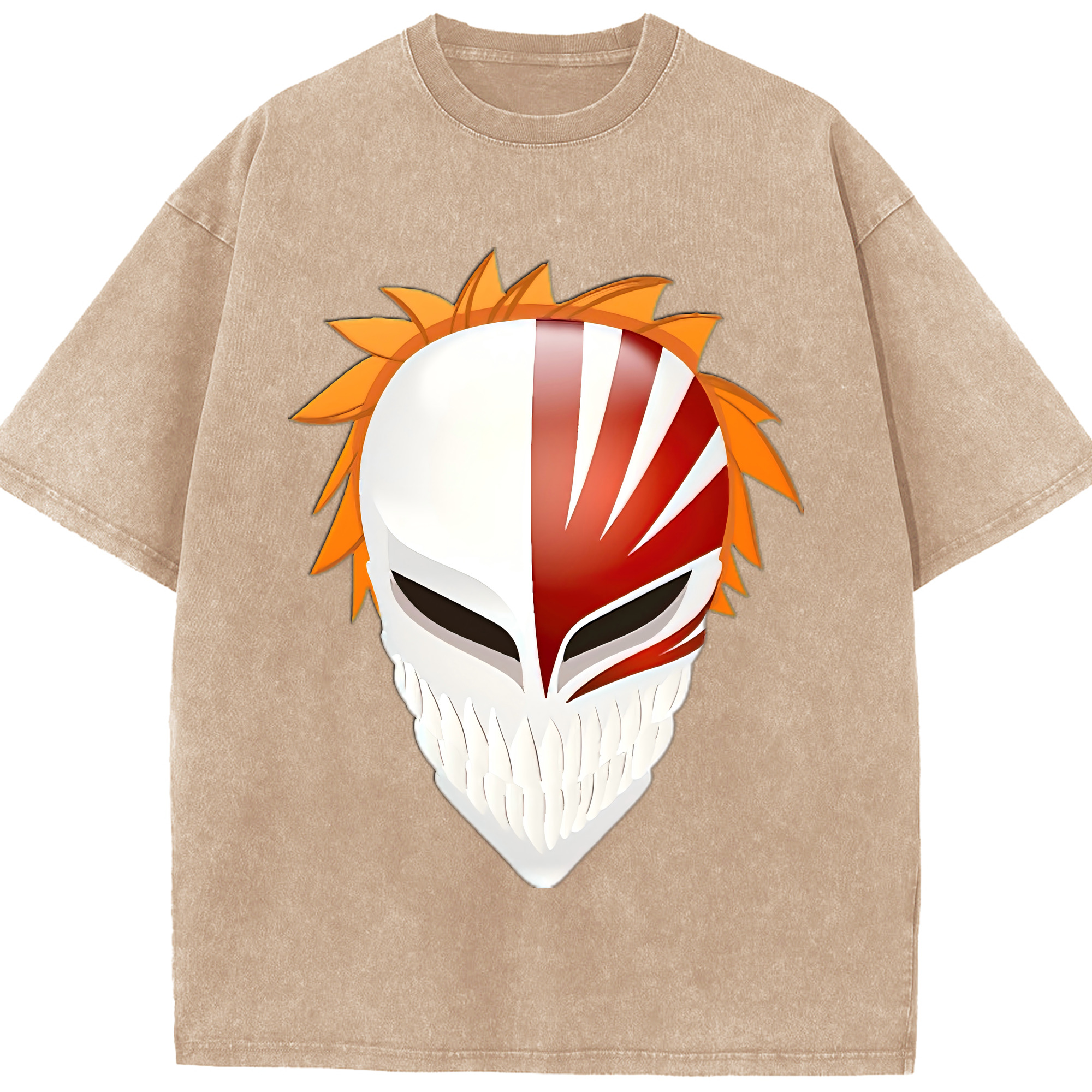 （画像用） ブリーチ 黒崎一護（くろさき いちご）BLEACH Kurosaki Ichigo 綿100% ヴィンテージ風 半袖Tシャツ（フロントプリント）