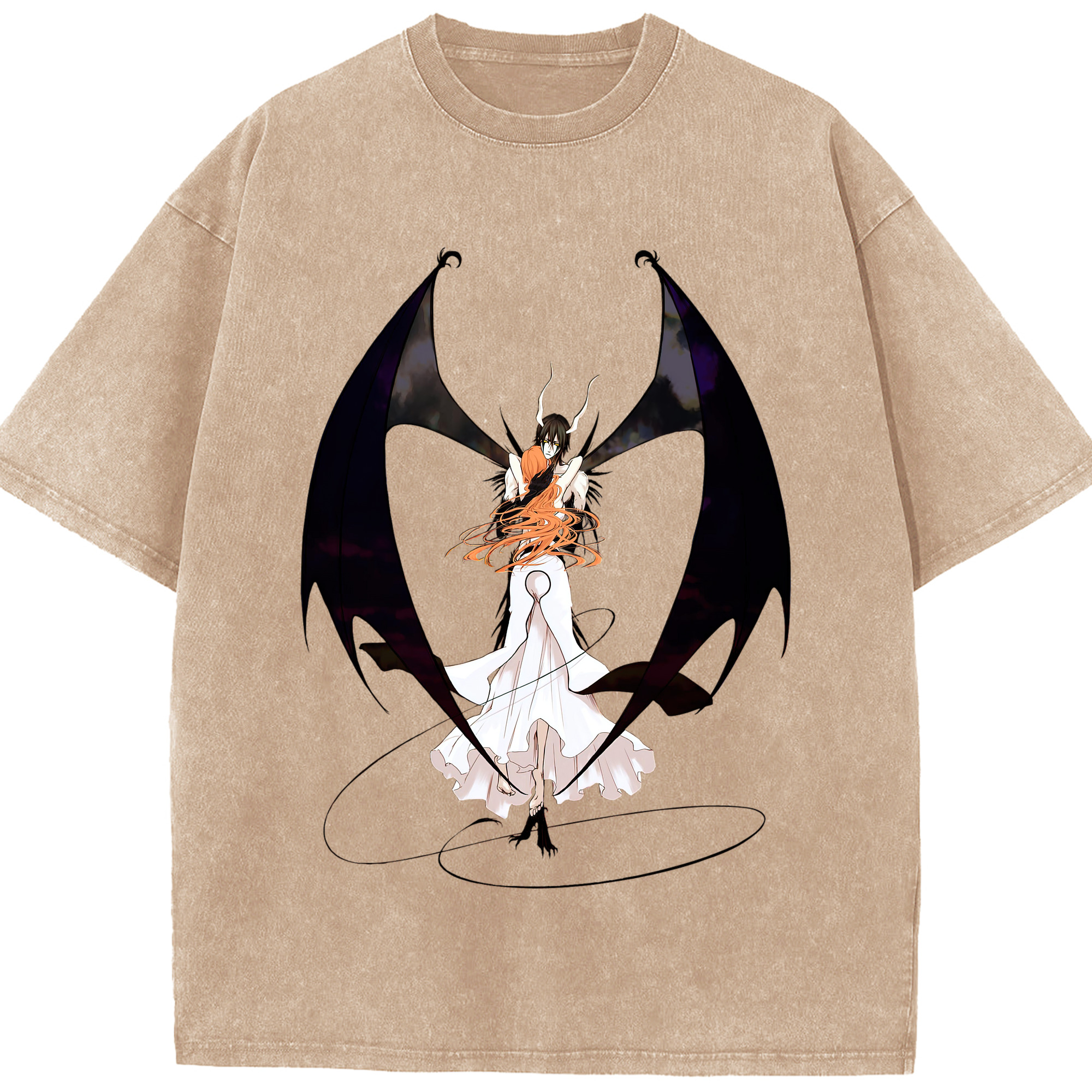 （画像用） ブリーチ ウルキオラ·シファー BLEACH Ulquiorra cifer 綿100% ヴィンテージ風 半袖Tシャツ（フロントプリント）