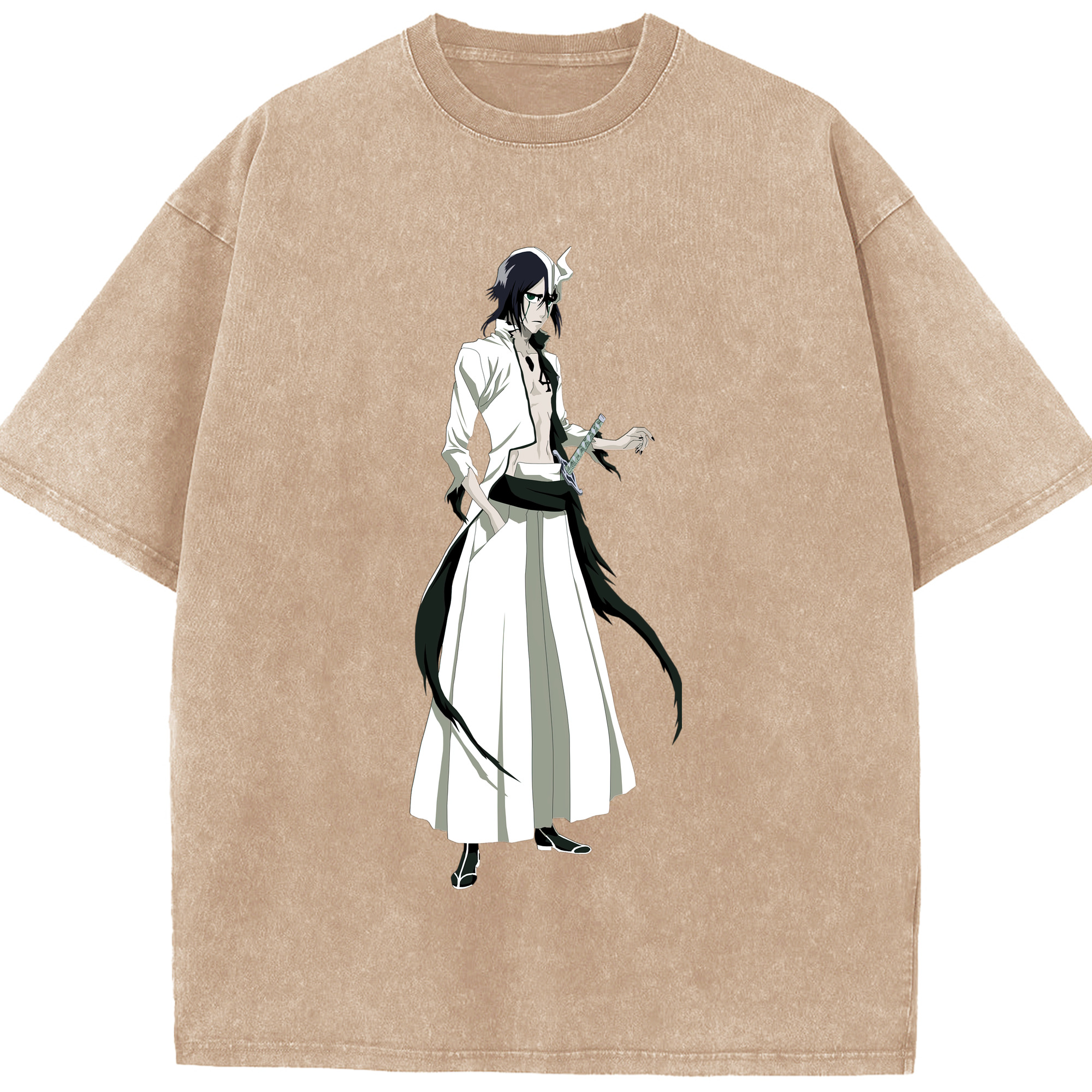 （画像用） ブリーチ ウルキオラ·シファー BLEACH Ulquiorra cifer 綿100% ヴィンテージ風 半袖Tシャツ（フロントプリント）