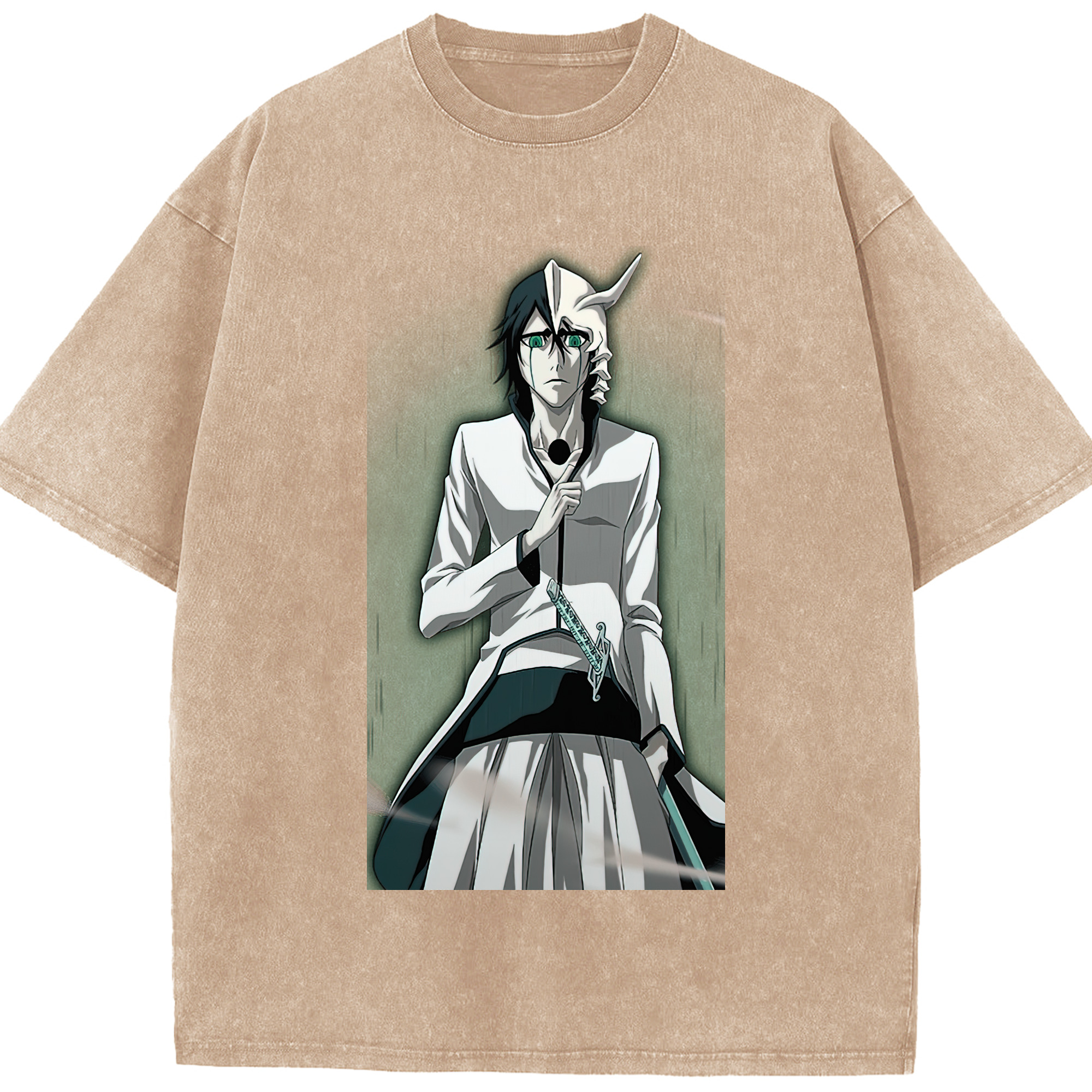 （画像用） ブリーチ ウルキオラ·シファー BLEACH Ulquiorra cifer 綿100% ヴィンテージ風 半袖Tシャツ（フロントプリント）