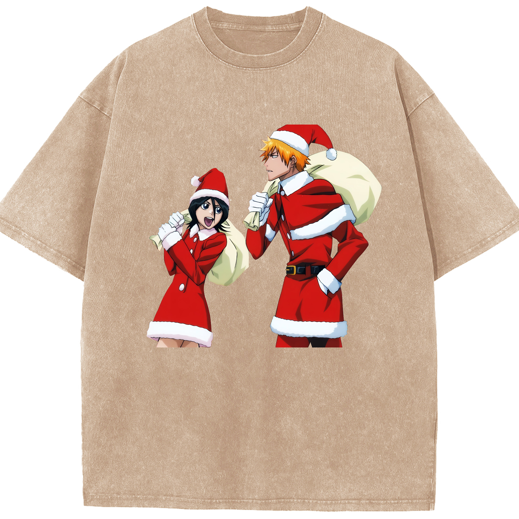 （画像用） ブリーチ 朽木ルキア BLEACH Kuchiki Rukia 綿100% ヴィンテージ風 半袖Tシャツ（フロントプリント）