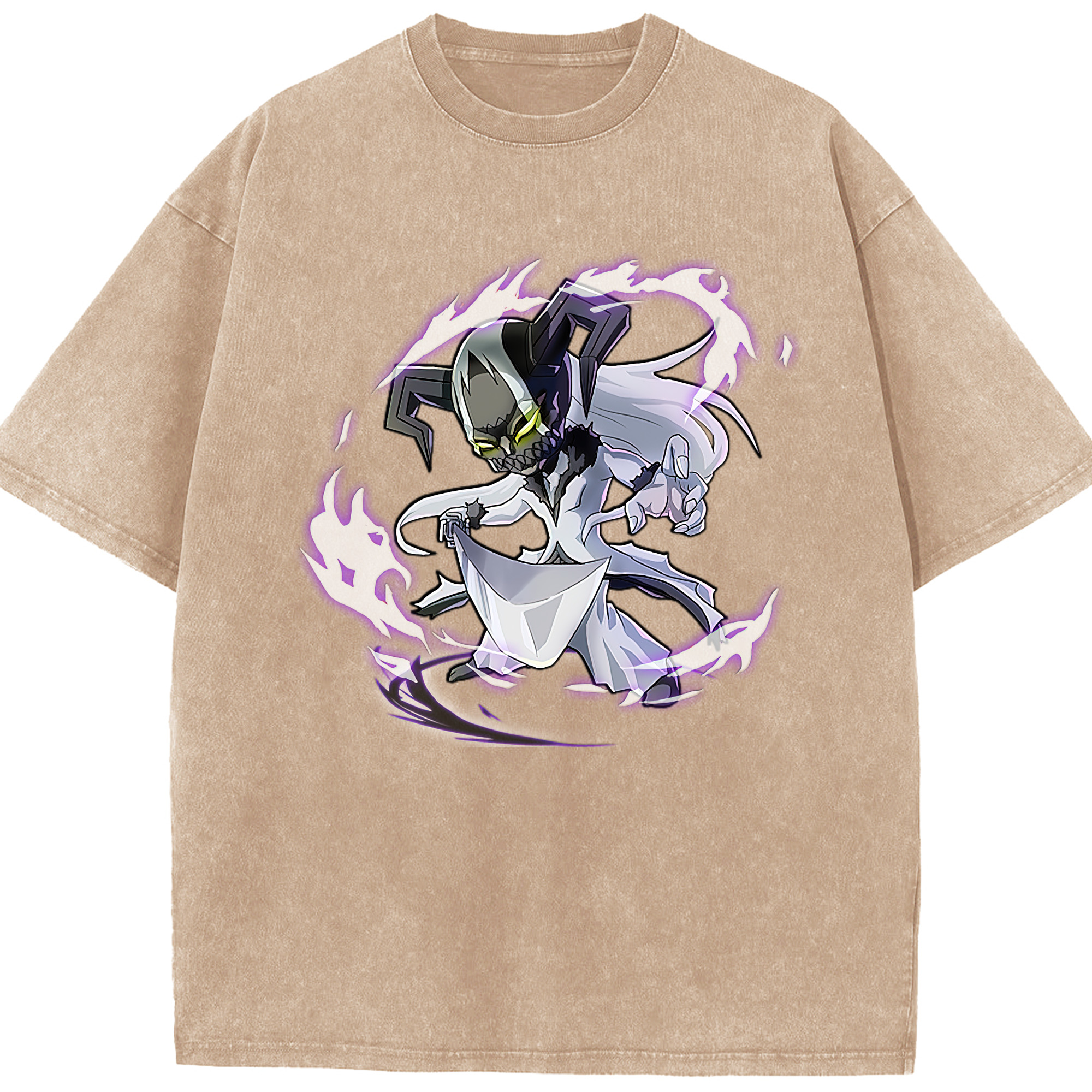 （画像用） ブリーチ 黒崎一護（くろさき いちご）BLEACH Kurosaki Ichigo 綿100% ヴィンテージ風 半袖Tシャツ（フロントプリント）