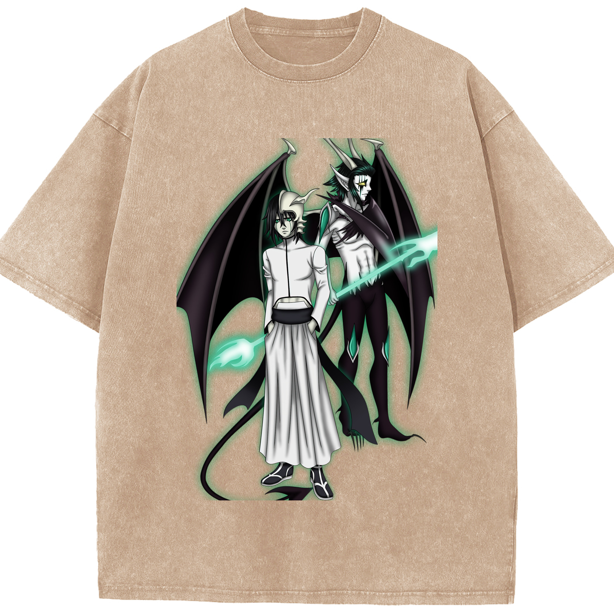 （画像用） ブリーチ ウルキオラ·シファー BLEACH Ulquiorra cifer 綿100% ヴィンテージ風 半袖Tシャツ（フロントプリント）