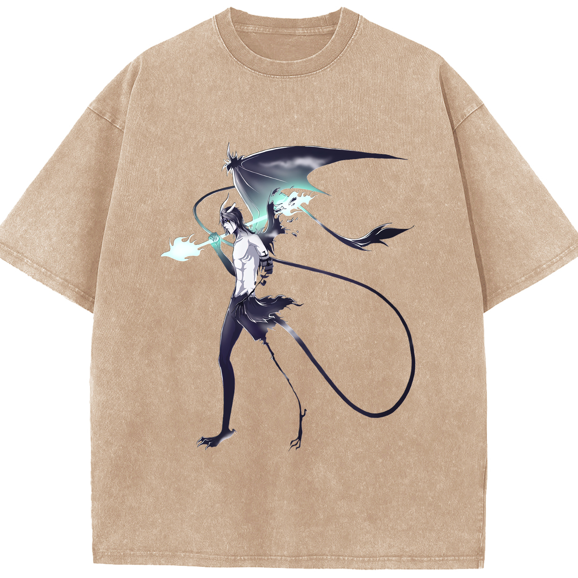 （画像用） ブリーチ ウルキオラ·シファー BLEACH Ulquiorra cifer 綿100% ヴィンテージ風 半袖Tシャツ（フロントプリント）