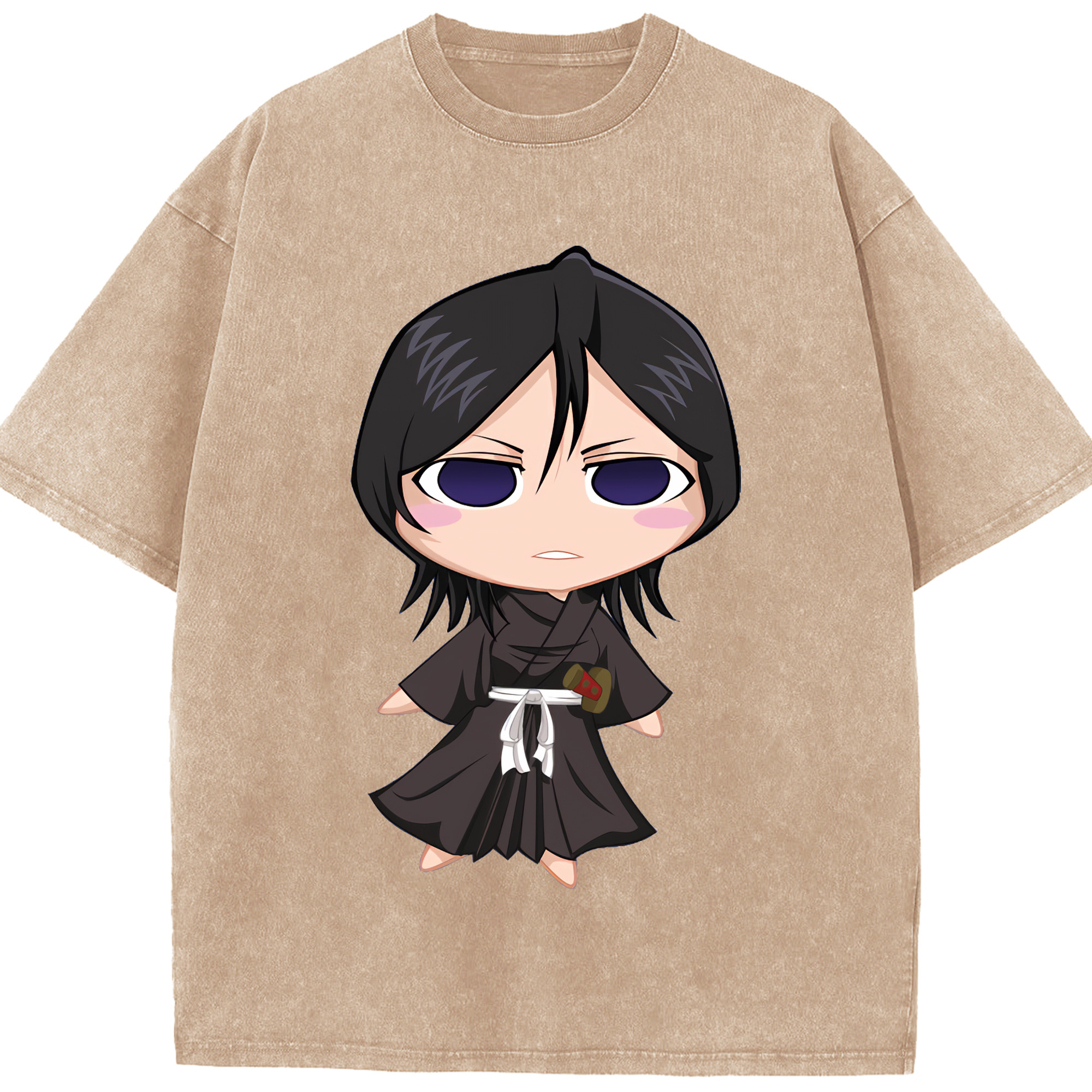 （画像用） ブリーチ 朽木ルキア BLEACH Kuchiki Rukia 綿100% ヴィンテージ風 半袖Tシャツ（フロントプリント）