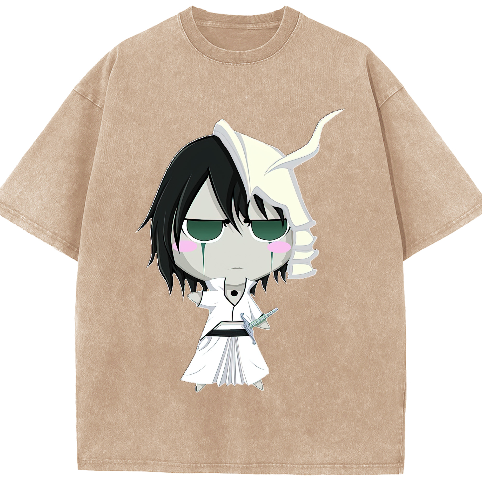 （画像用） ブリーチ ウルキオラ·シファー BLEACH Ulquiorra cifer 綿100% ヴィンテージ風 半袖Tシャツ（フロントプリント）
