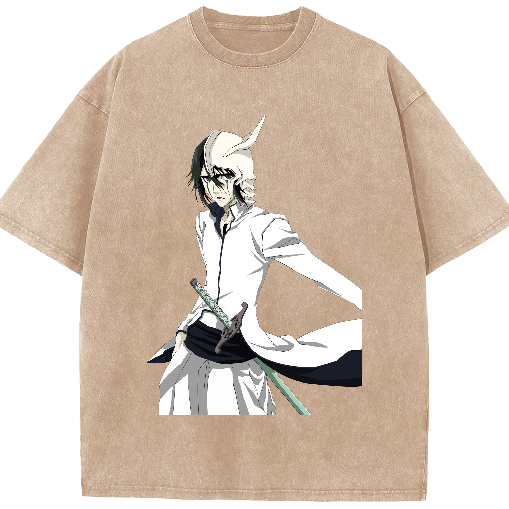 （画像用） ブリーチ ウルキオラ·シファー BLEACH Ulquiorra cifer 綿100% ヴィンテージ風 半袖Tシャツ（フロントプリント）