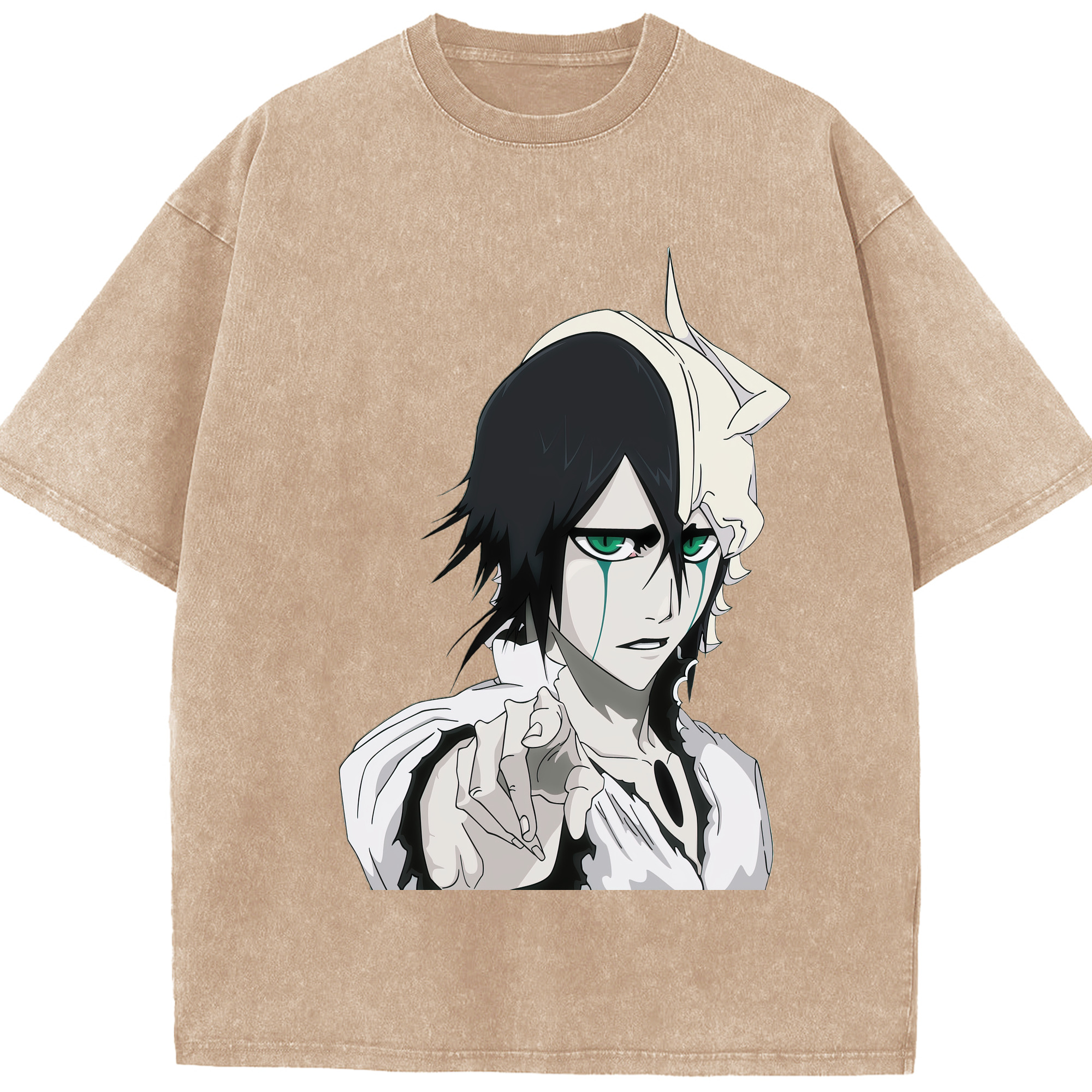 （画像用） ブリーチ ウルキオラ·シファー BLEACH Ulquiorra cifer 綿100% ヴィンテージ風 半袖Tシャツ（フロントプリント）