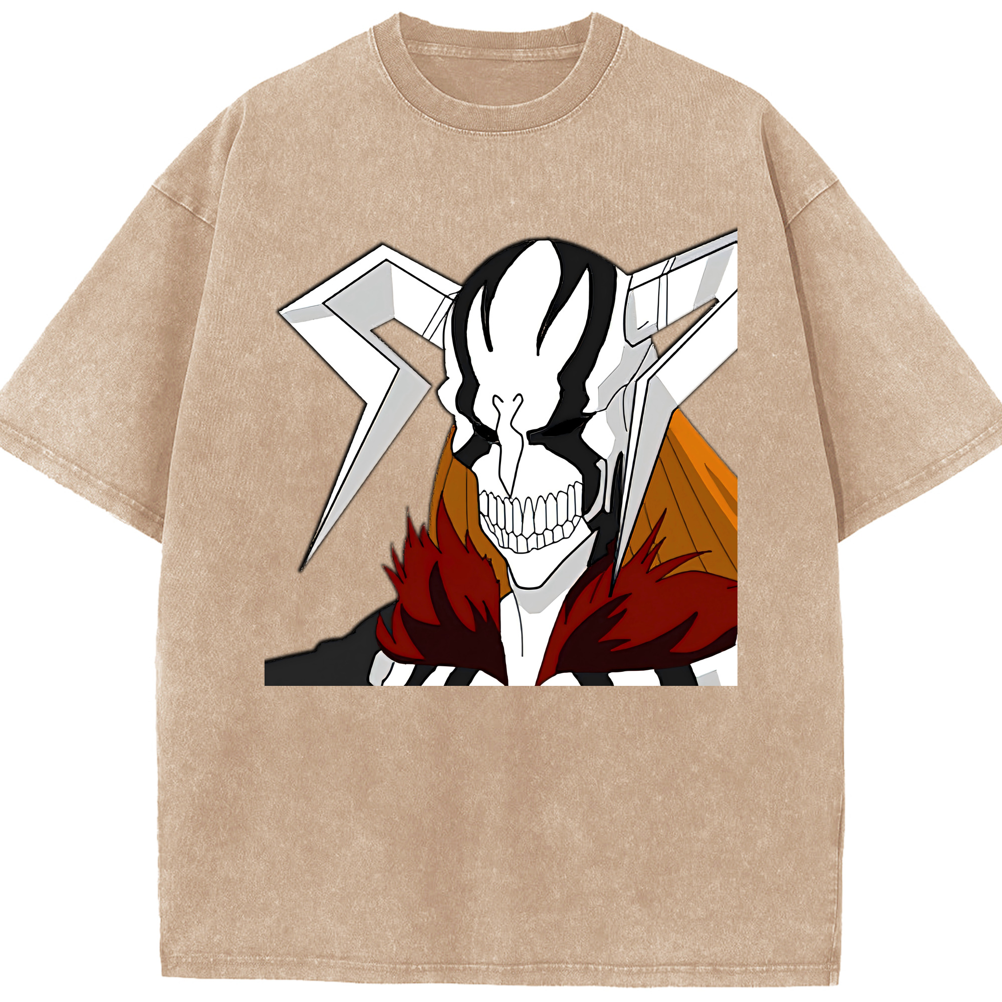（画像用） ブリーチ 黒崎一護（くろさき いちご）BLEACH Kurosaki Ichigo 綿100% ヴィンテージ風 半袖Tシャツ（フロントプリント）