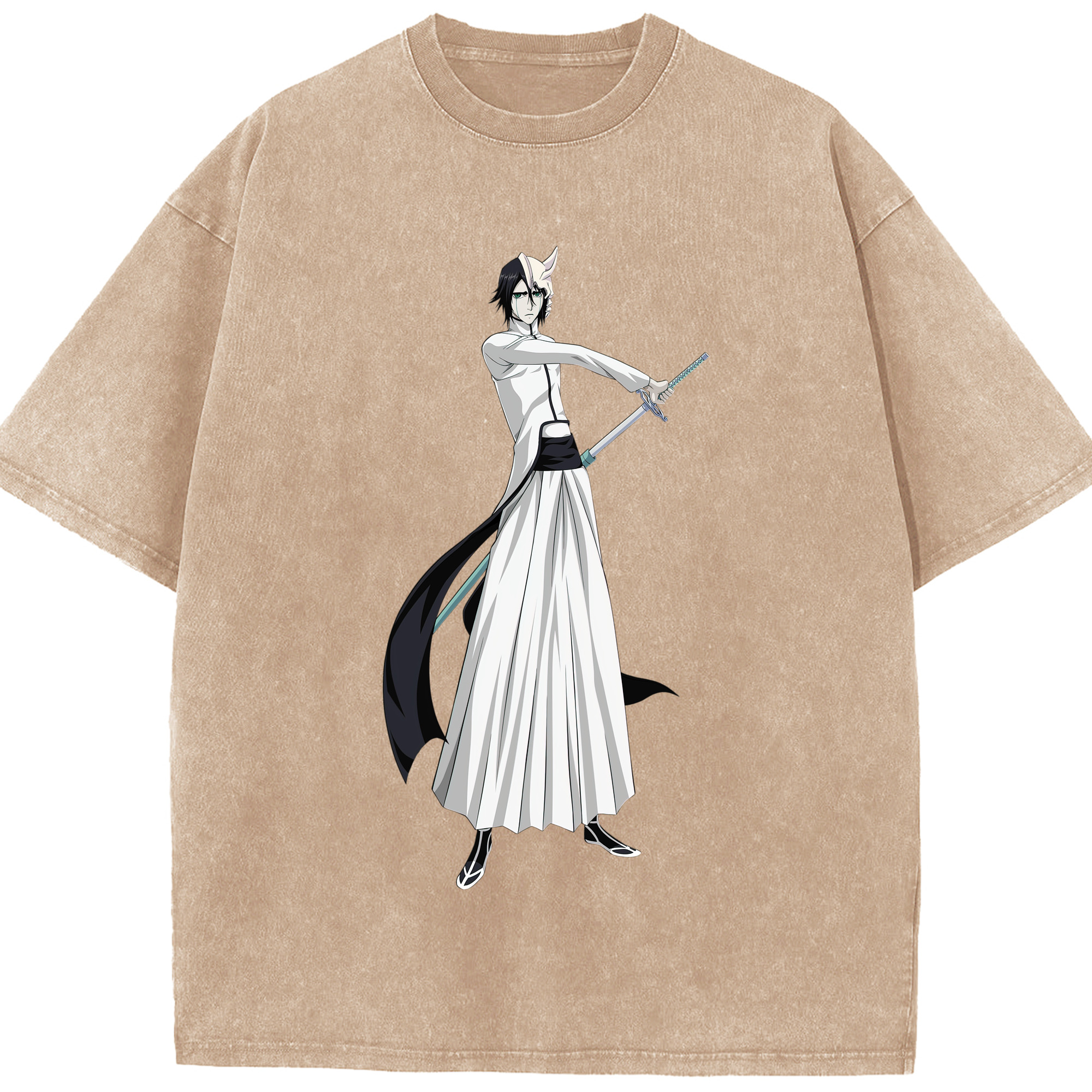 （画像用） ブリーチ ウルキオラ·シファー BLEACH Ulquiorra cifer 綿100% ヴィンテージ風 半袖Tシャツ（フロントプリント）