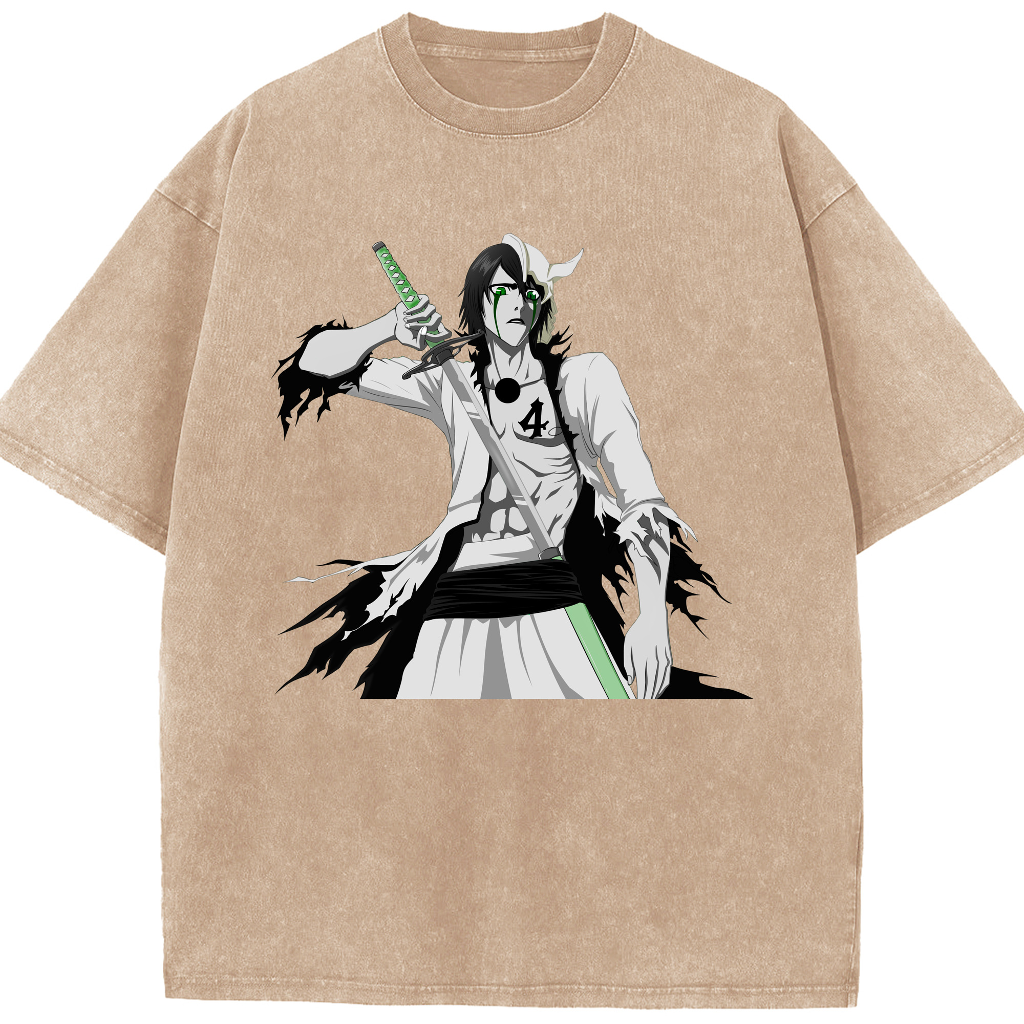 （画像用） ブリーチ ウルキオラ·シファー BLEACH Ulquiorra cifer 綿100% ヴィンテージ風 半袖Tシャツ（フロントプリント）