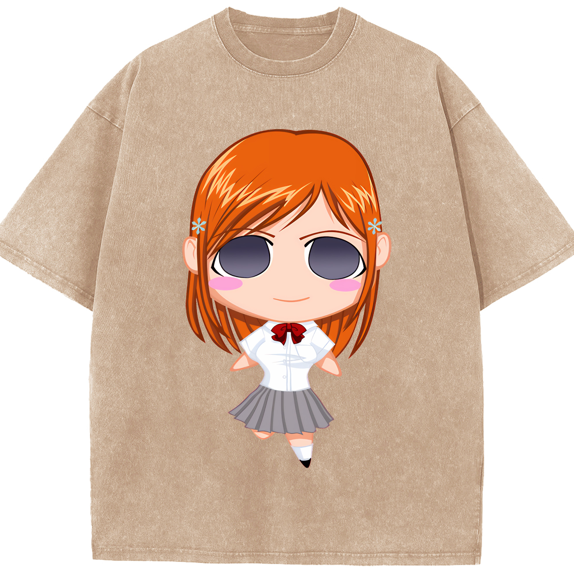 （画像用） ブリーチ 井上織姫（いのうえおりひめ） BLEACH Inoue Orihime 綿100% ヴィンテージ風 半袖Tシャツ（フロントプリント）