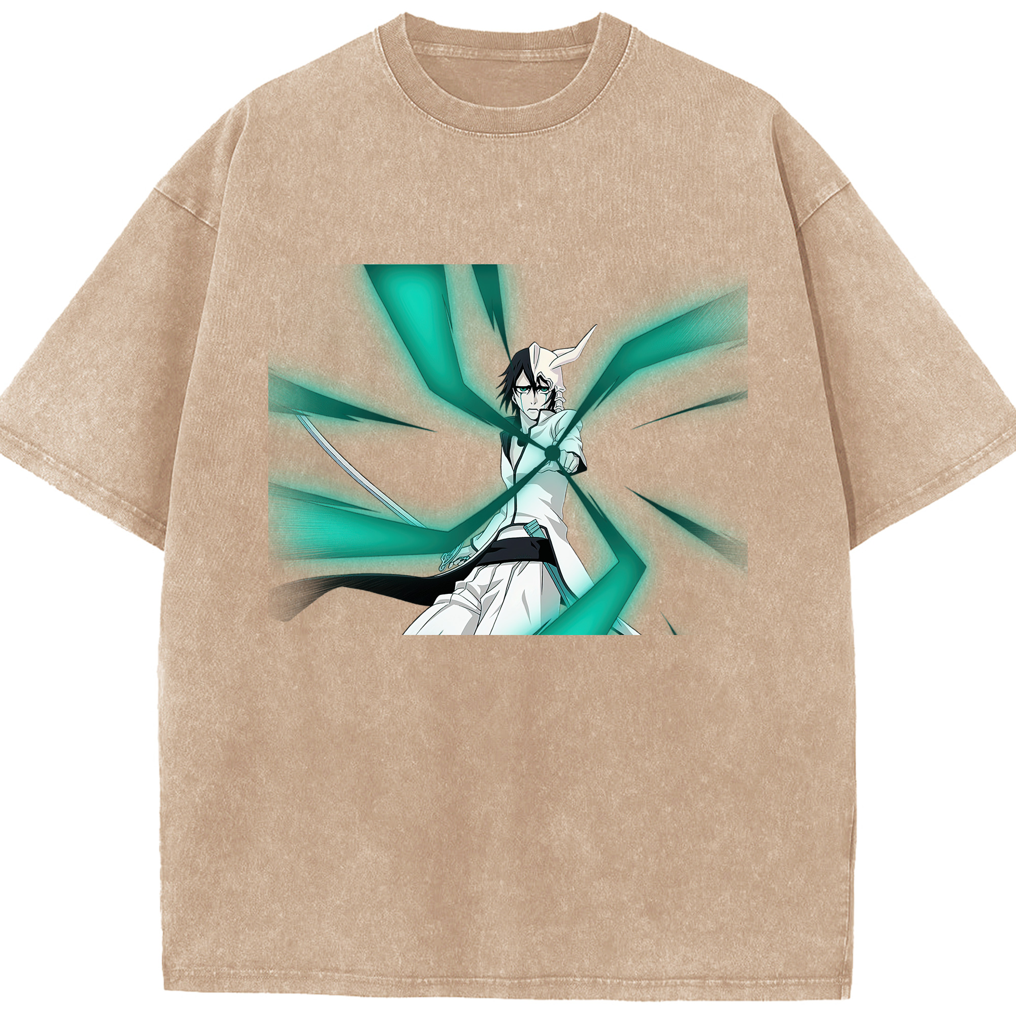 （画像用） ブリーチ ウルキオラ·シファー BLEACH Ulquiorra cifer 綿100% ヴィンテージ風 半袖Tシャツ（フロントプリント）