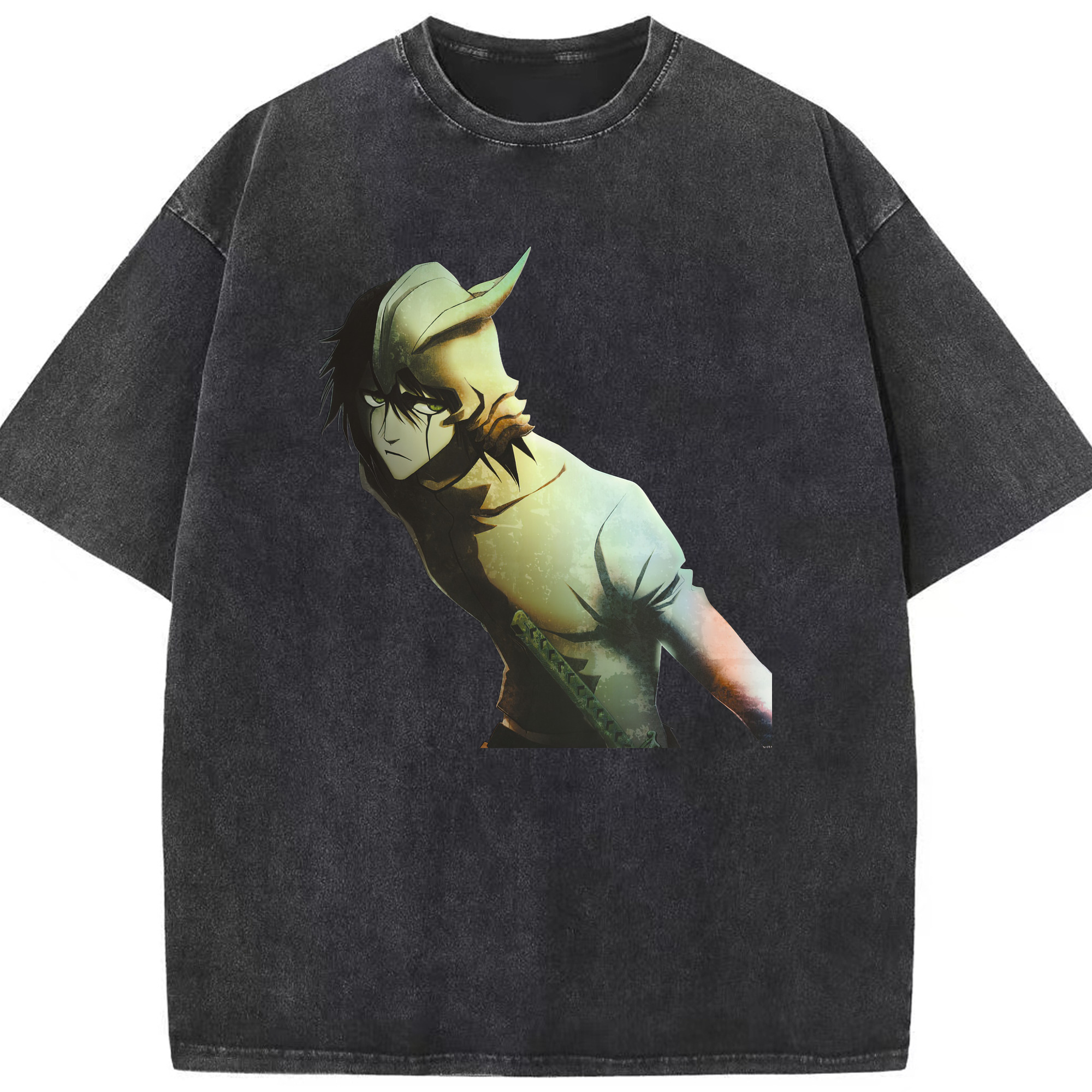 （画像用） ブリーチ ウルキオラ·シファー BLEACH Ulquiorra cifer 綿100% ヴィンテージ風 半袖Tシャツ（フロントプリント）