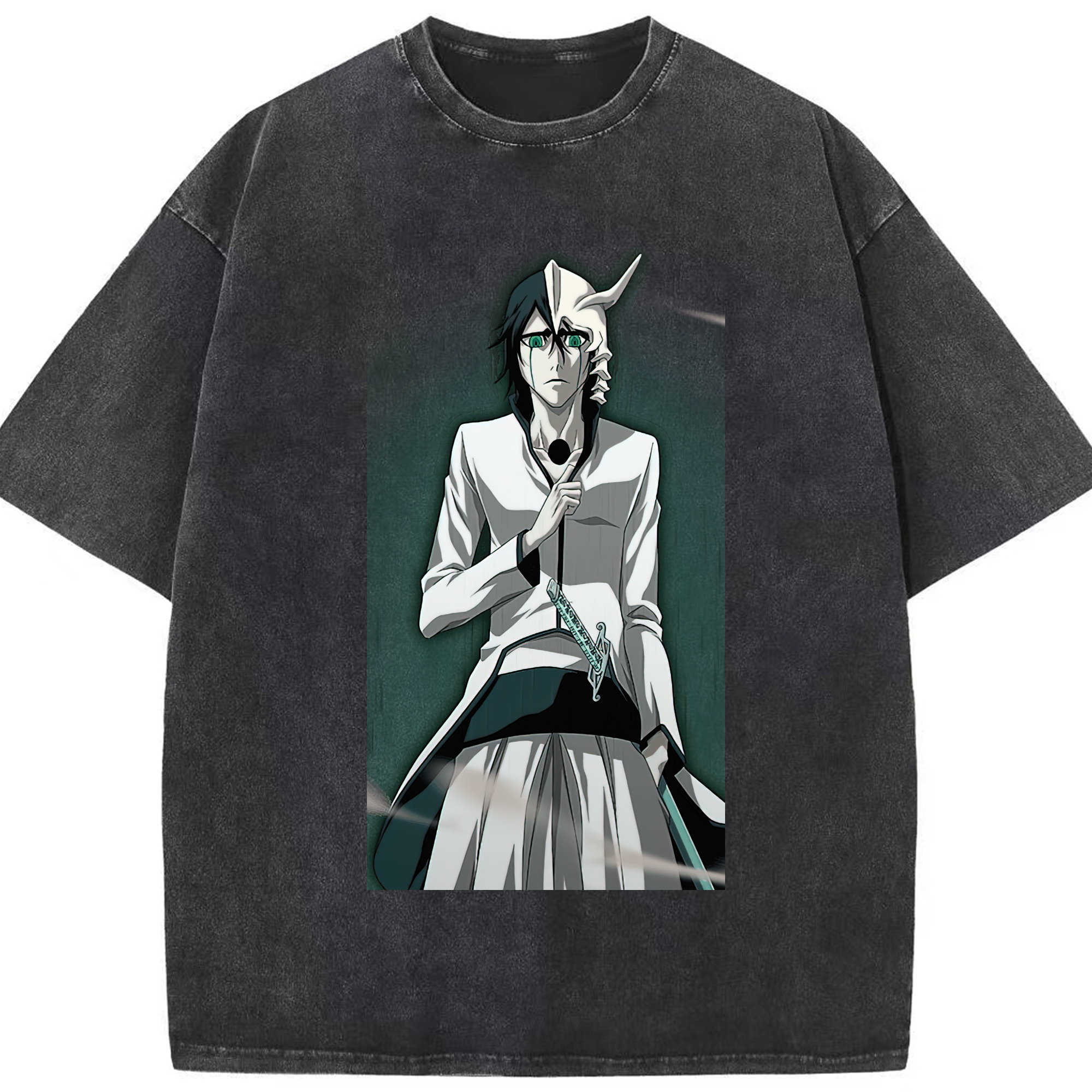 （画像用） ブリーチ ウルキオラ·シファー BLEACH Ulquiorra cifer 綿100% ヴィンテージ風 半袖Tシャツ（フロントプリント）