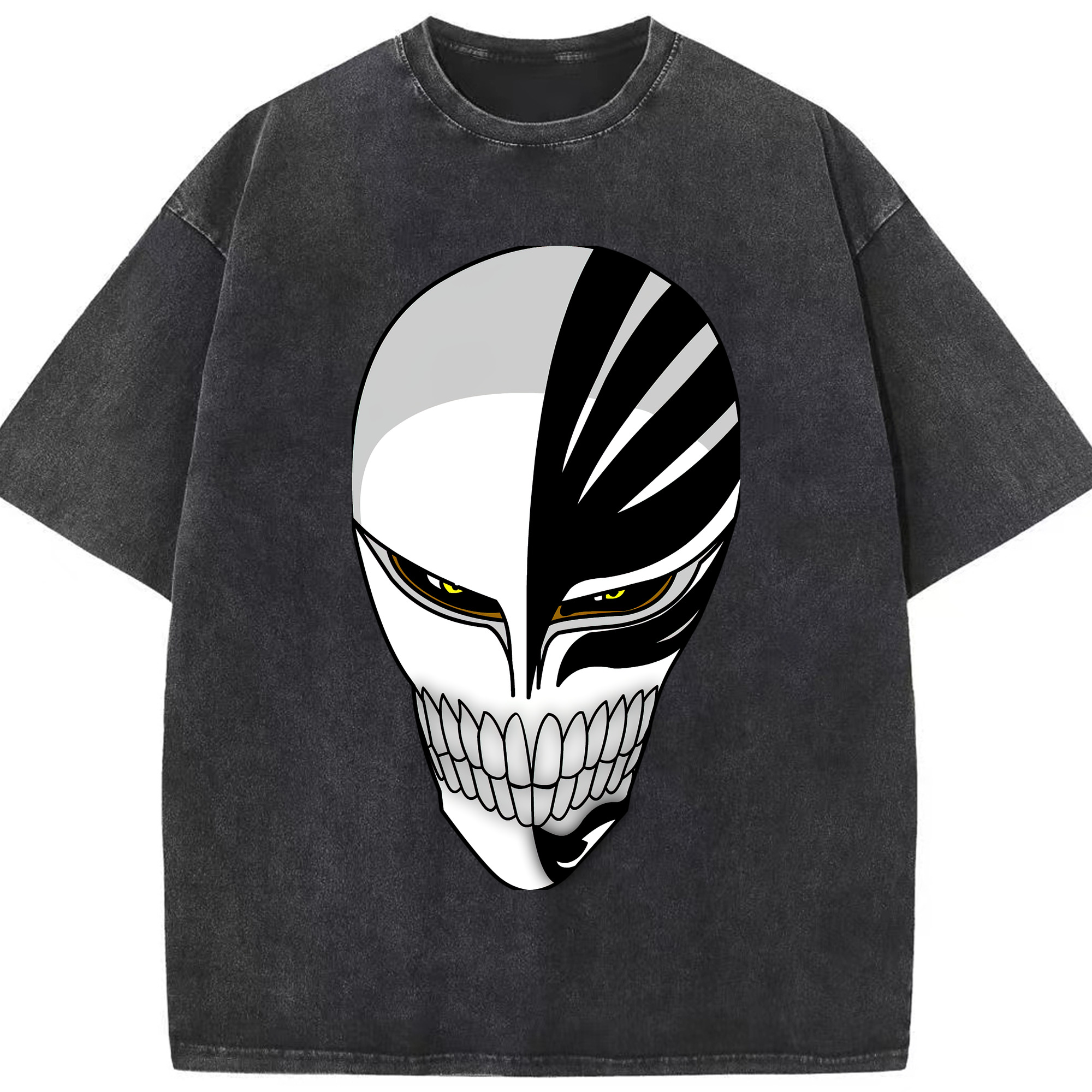 （画像用） ブリーチ 黒崎一護（くろさき いちご）BLEACH Kurosaki Ichigo 綿100% ヴィンテージ風 半袖Tシャツ（フロントプリント）