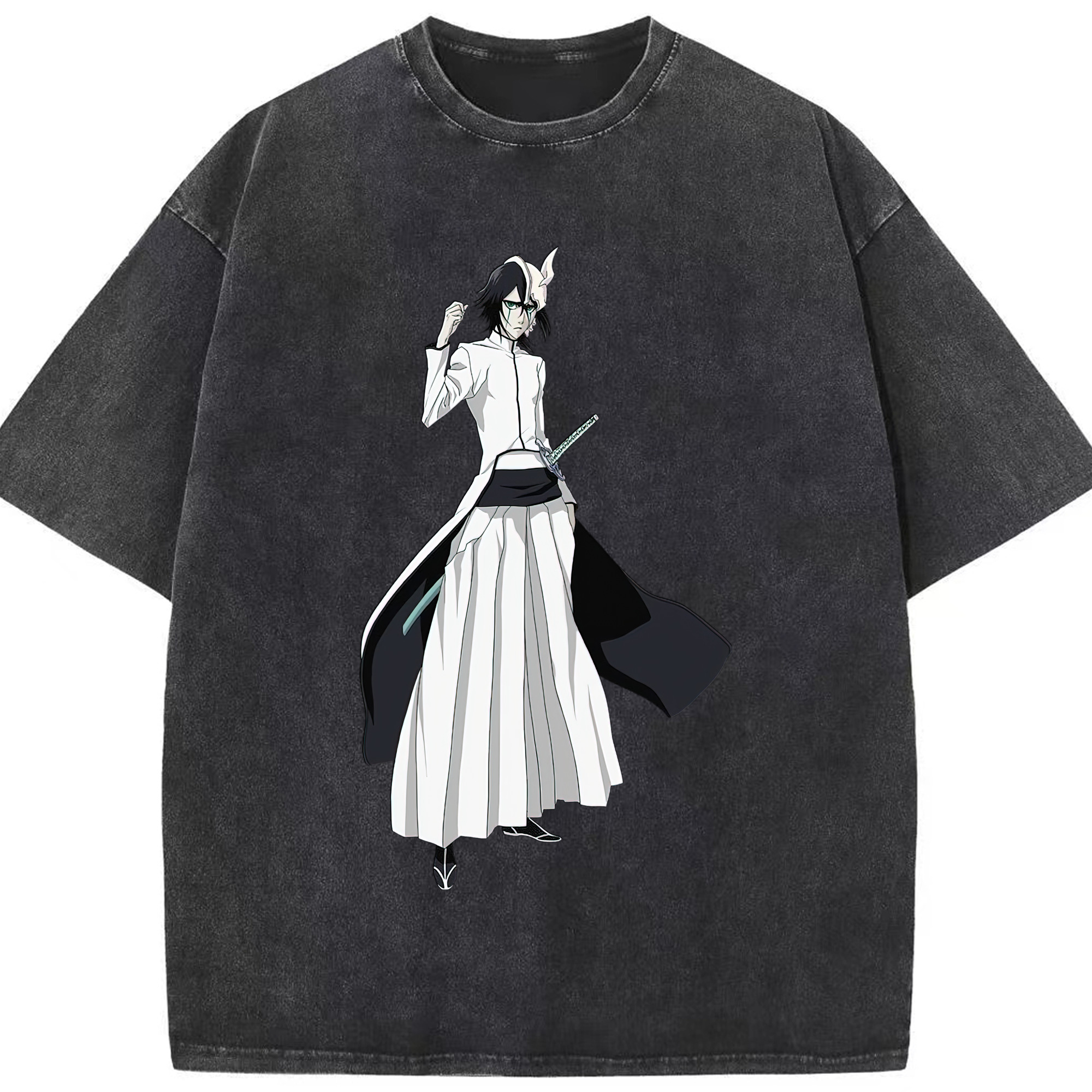 （画像用） ブリーチ ウルキオラ·シファー BLEACH Ulquiorra cifer 綿100% ヴィンテージ風 半袖Tシャツ（フロントプリント）