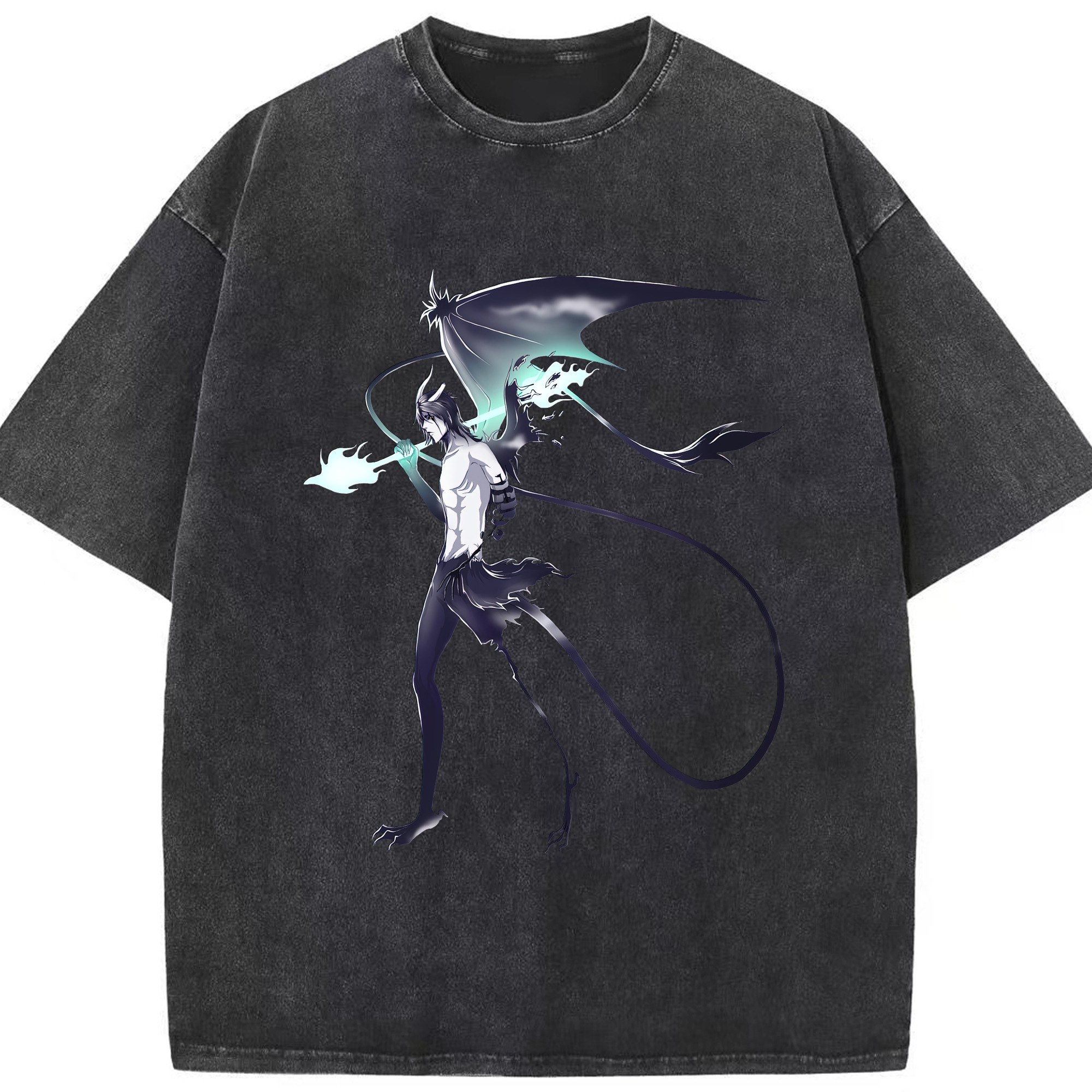 （画像用） ブリーチ ウルキオラ·シファー BLEACH Ulquiorra cifer 綿100% ヴィンテージ風 半袖Tシャツ（フロントプリント）