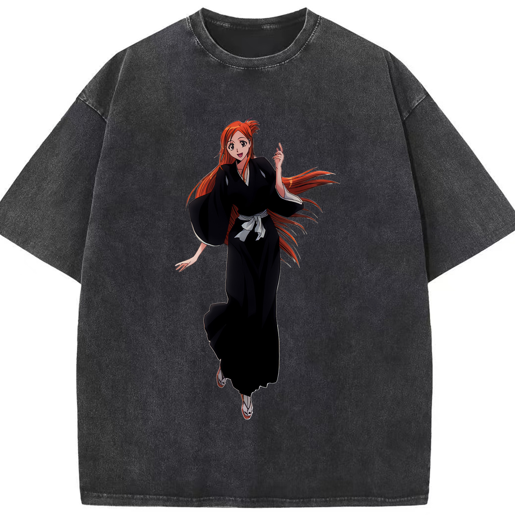（画像用） ブリーチ 井上織姫（いのうえおりひめ） BLEACH Inoue Orihime 綿100% ヴィンテージ風 半袖Tシャツ（フロントプリント）