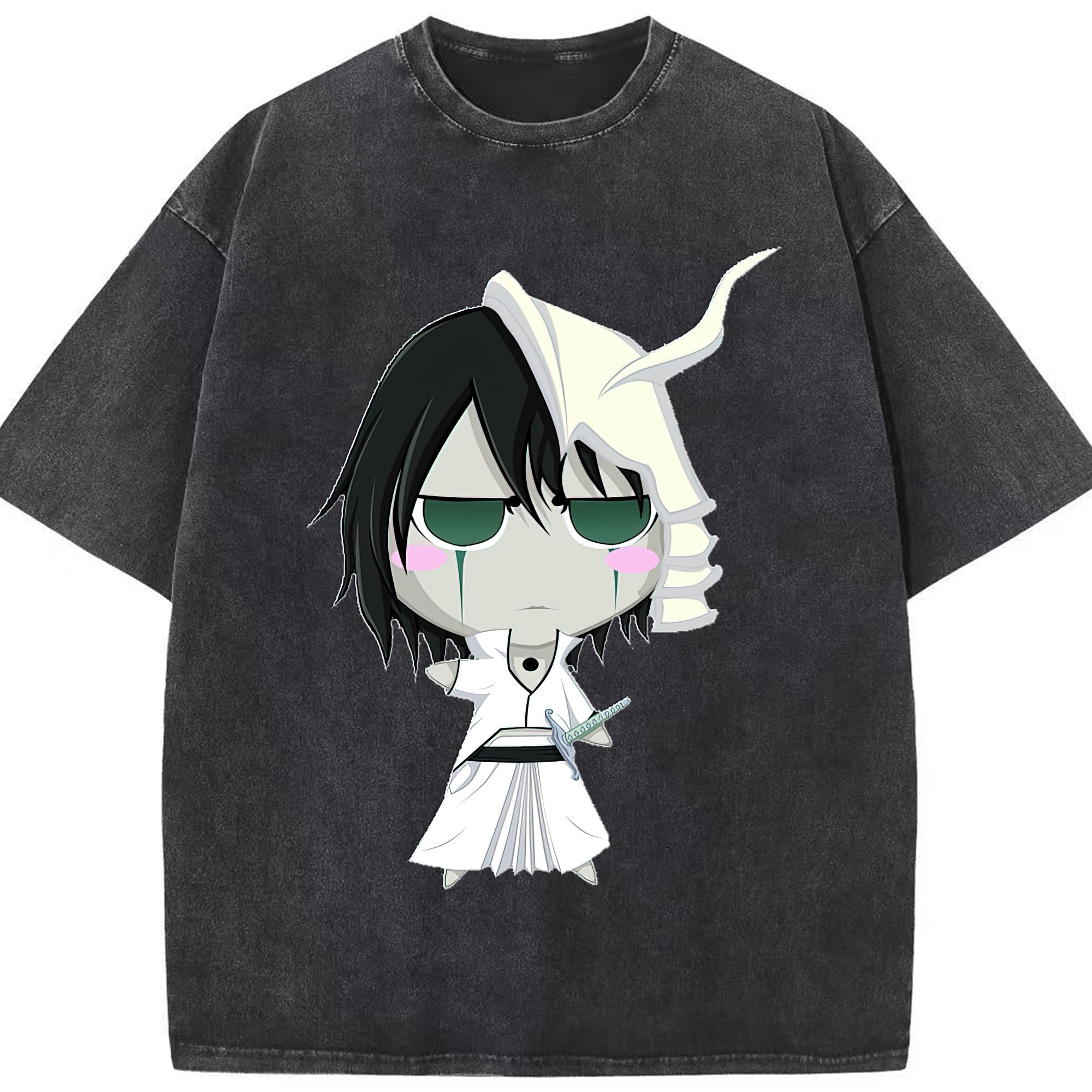 （画像用） ブリーチ ウルキオラ·シファー BLEACH Ulquiorra cifer 綿100% ヴィンテージ風 半袖Tシャツ（フロントプリント）
