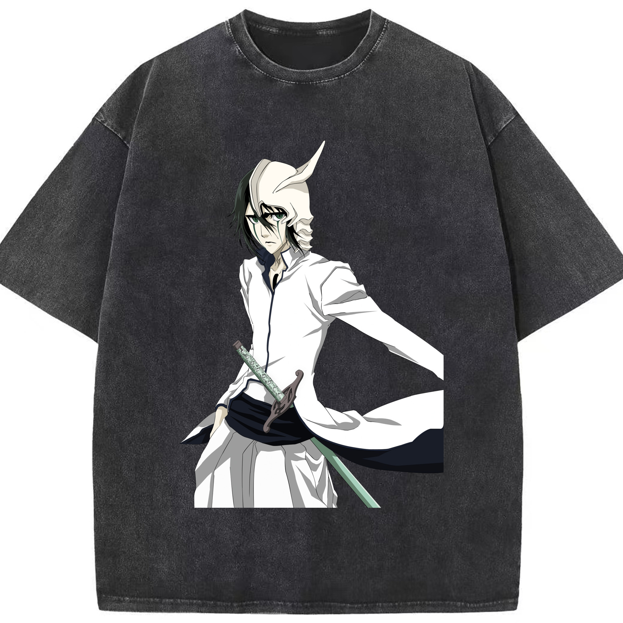 （画像用） ブリーチ ウルキオラ·シファー BLEACH Ulquiorra cifer 綿100% ヴィンテージ風 半袖Tシャツ（フロントプリント）