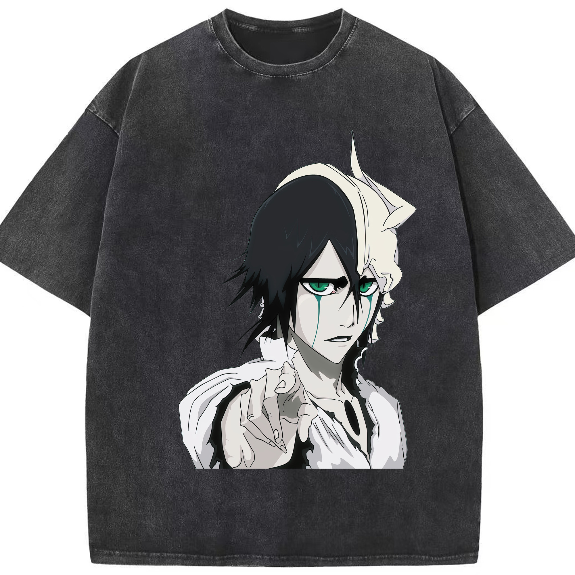 （画像用） ブリーチ ウルキオラ·シファー BLEACH Ulquiorra cifer 綿100% ヴィンテージ風 半袖Tシャツ（フロントプリント）