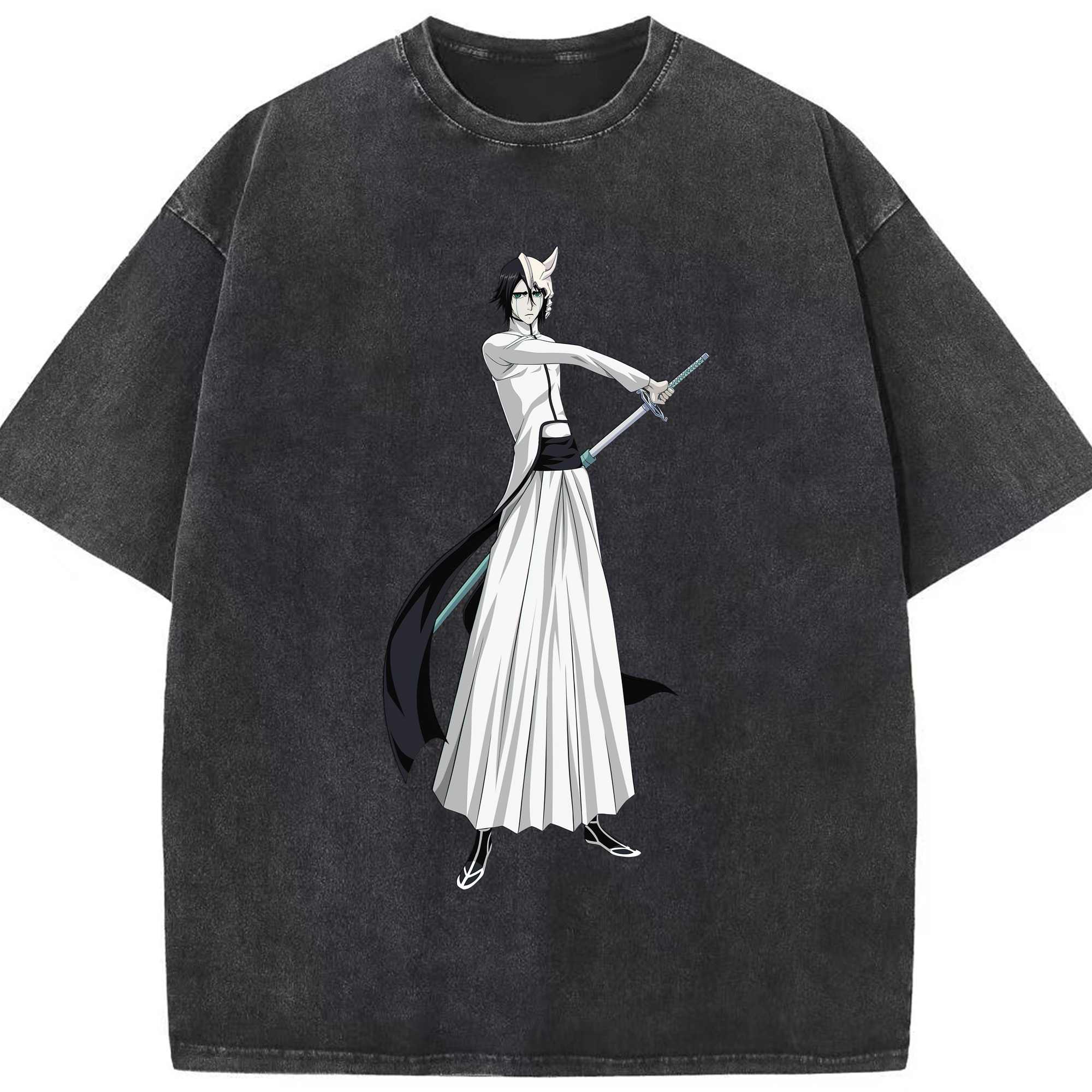（画像用） ブリーチ ウルキオラ·シファー BLEACH Ulquiorra cifer 綿100% ヴィンテージ風 半袖Tシャツ（フロントプリント）