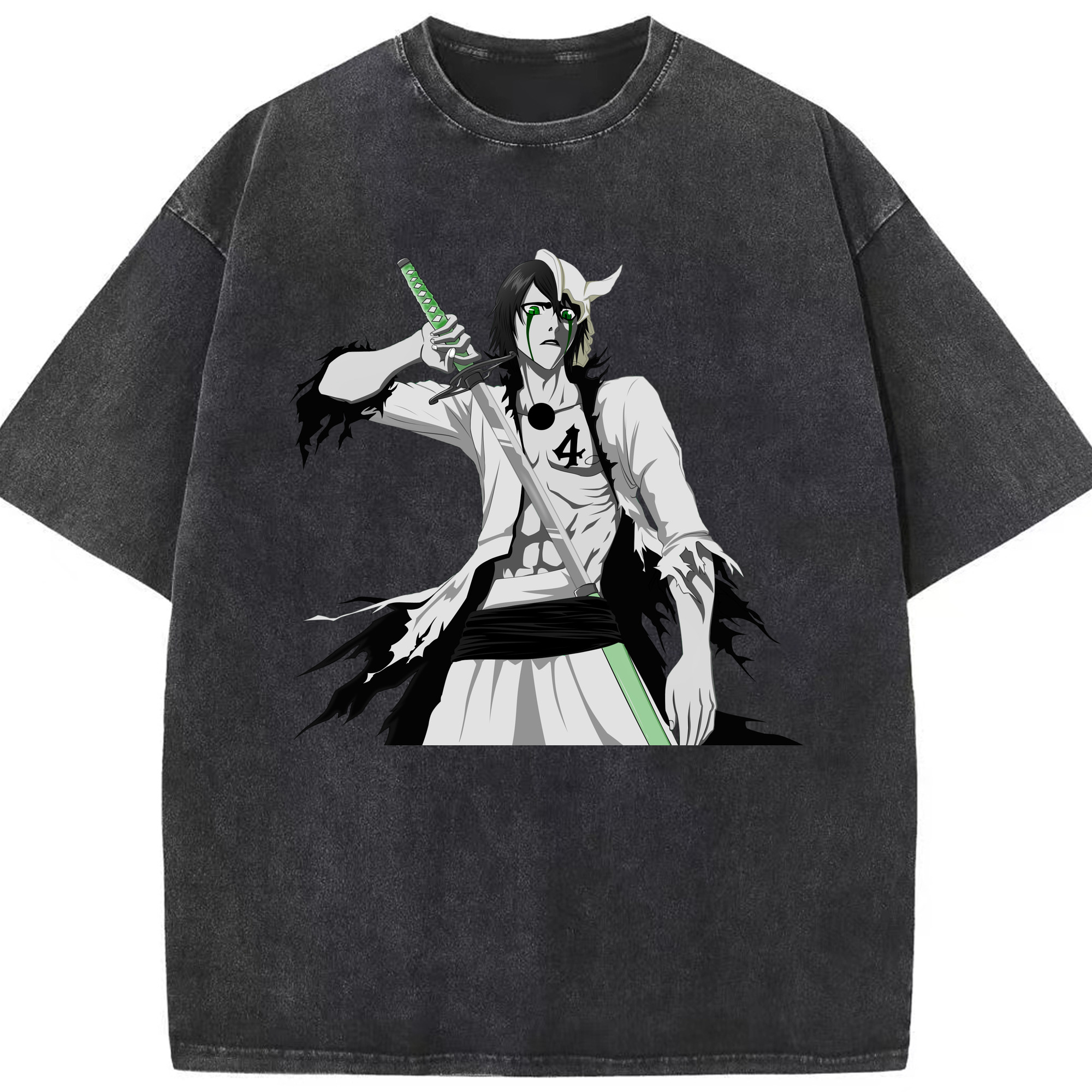 （画像用） ブリーチ ウルキオラ·シファー BLEACH Ulquiorra cifer 綿100% ヴィンテージ風 半袖Tシャツ（フロントプリント）