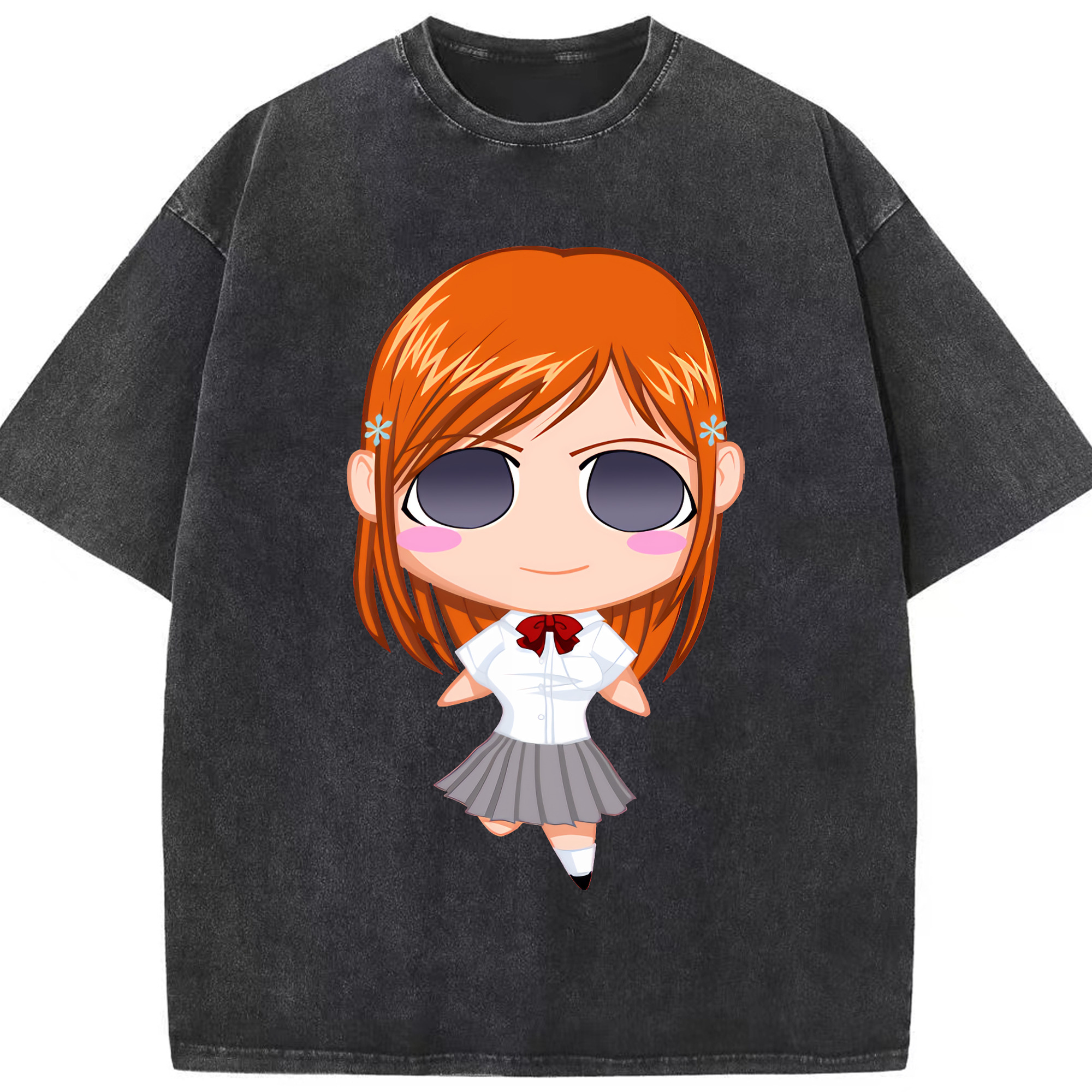 （画像用） ブリーチ 井上織姫（いのうえおりひめ） BLEACH Inoue Orihime 綿100% ヴィンテージ風 半袖Tシャツ（フロントプリント）