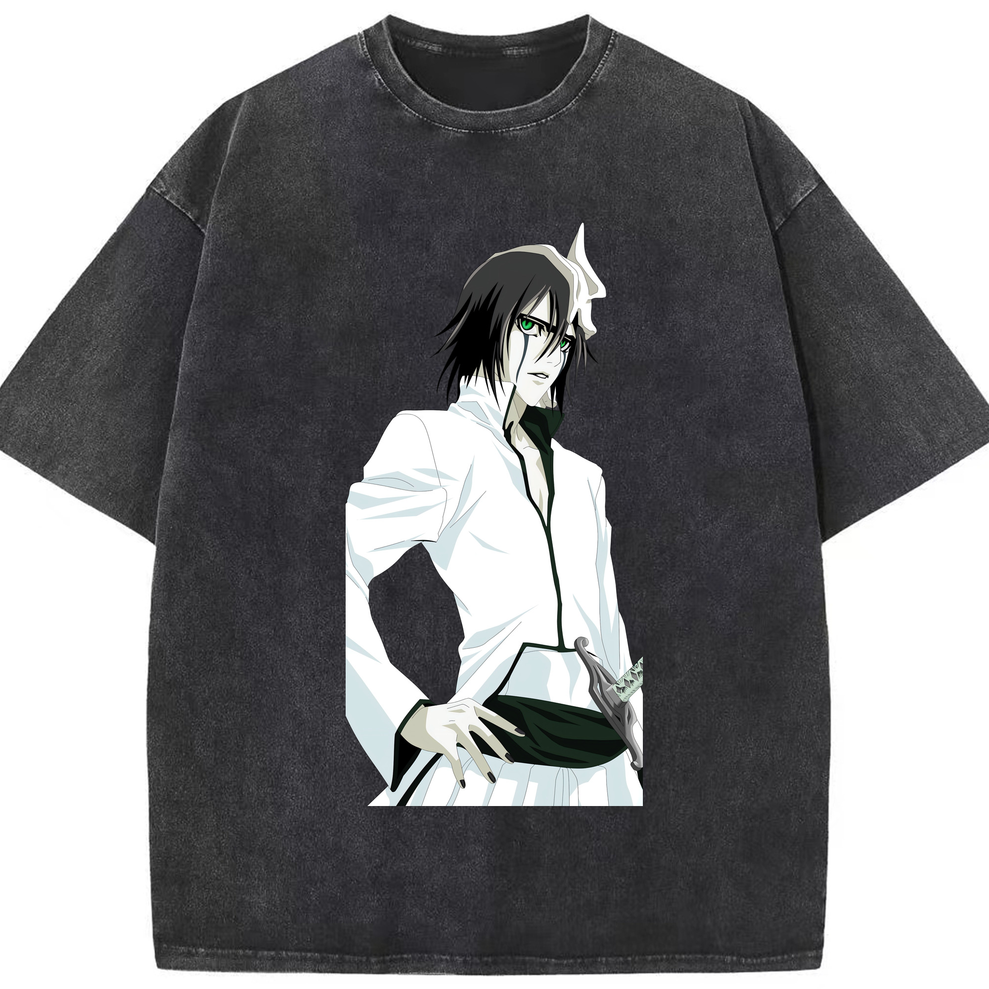 （画像用） ブリーチ ウルキオラ·シファー BLEACH Ulquiorra cifer 綿100% ヴィンテージ風 半袖Tシャツ（フロントプリント）
