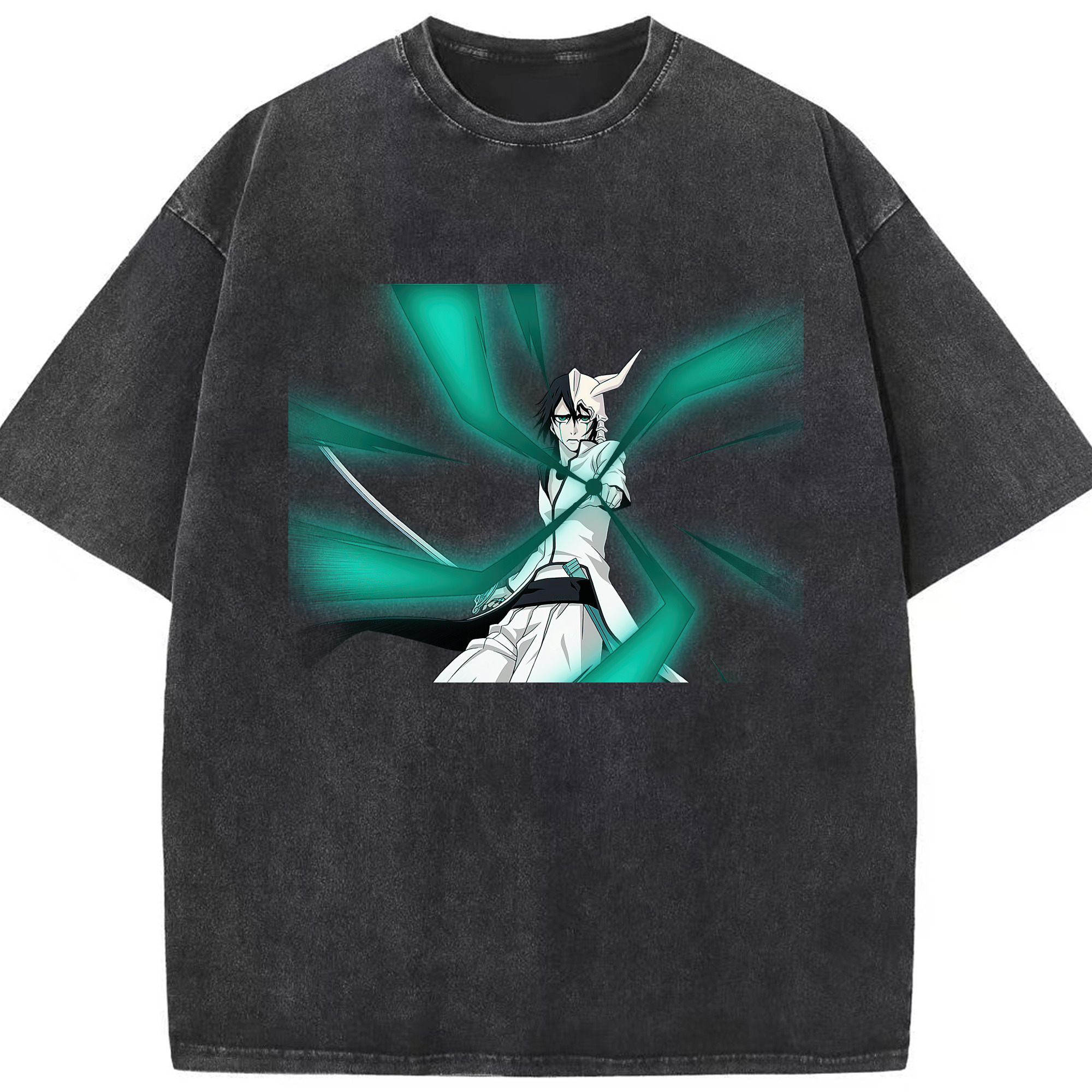（画像用） ブリーチ ウルキオラ·シファー BLEACH Ulquiorra cifer 綿100% ヴィンテージ風 半袖Tシャツ（フロントプリント）