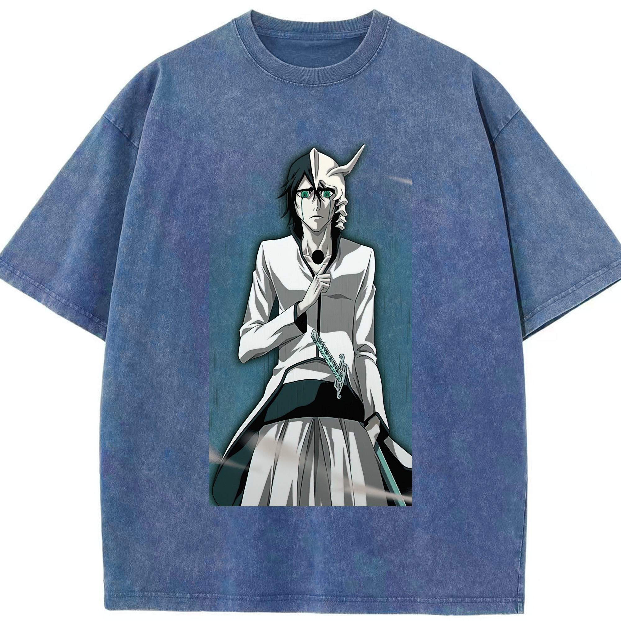 （画像用） ブリーチ ウルキオラ·シファー BLEACH Ulquiorra cifer 綿100% ヴィンテージ風 半袖Tシャツ（フロントプリント）