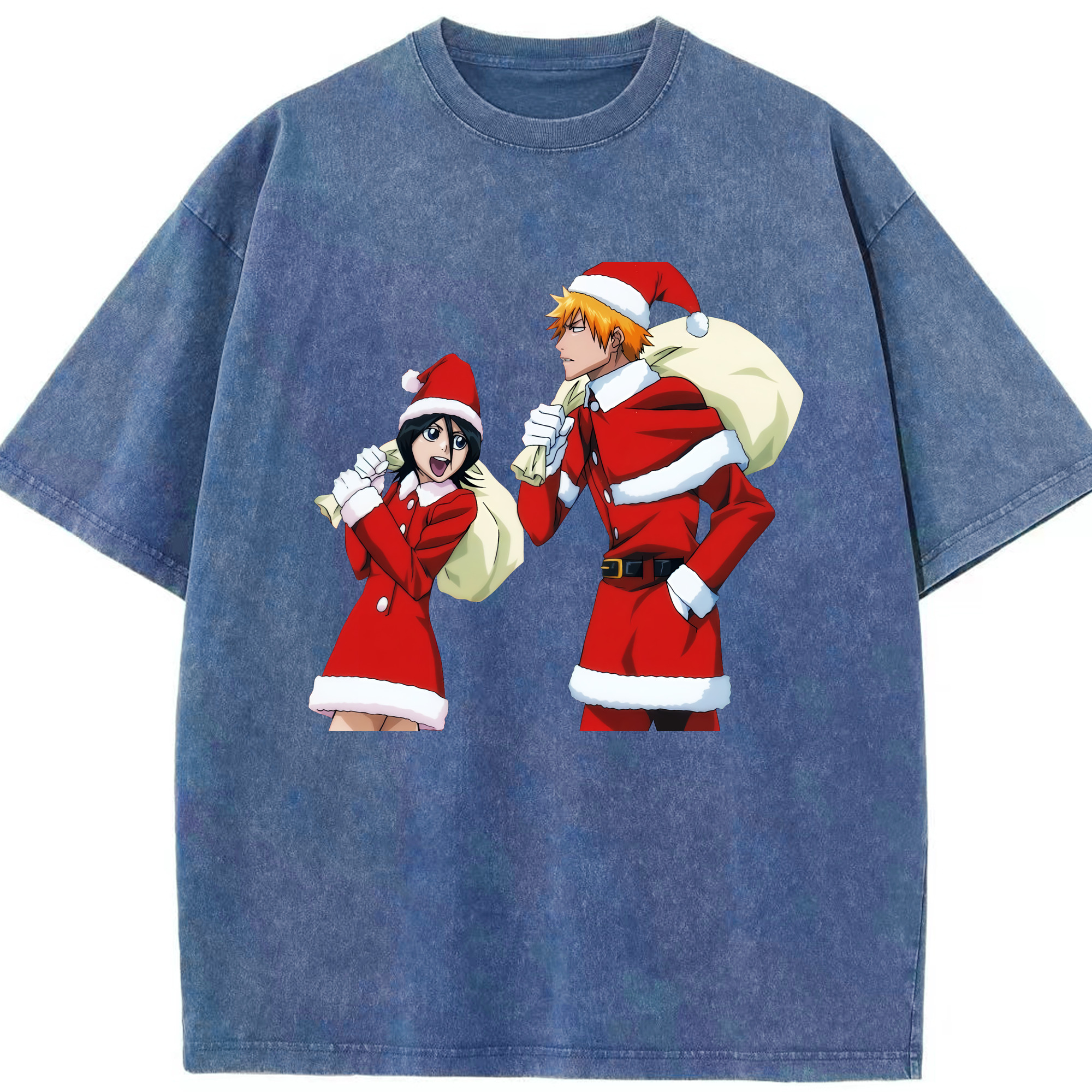 （画像用） ブリーチ 朽木ルキア BLEACH Kuchiki Rukia 綿100% ヴィンテージ風 半袖Tシャツ（フロントプリント）