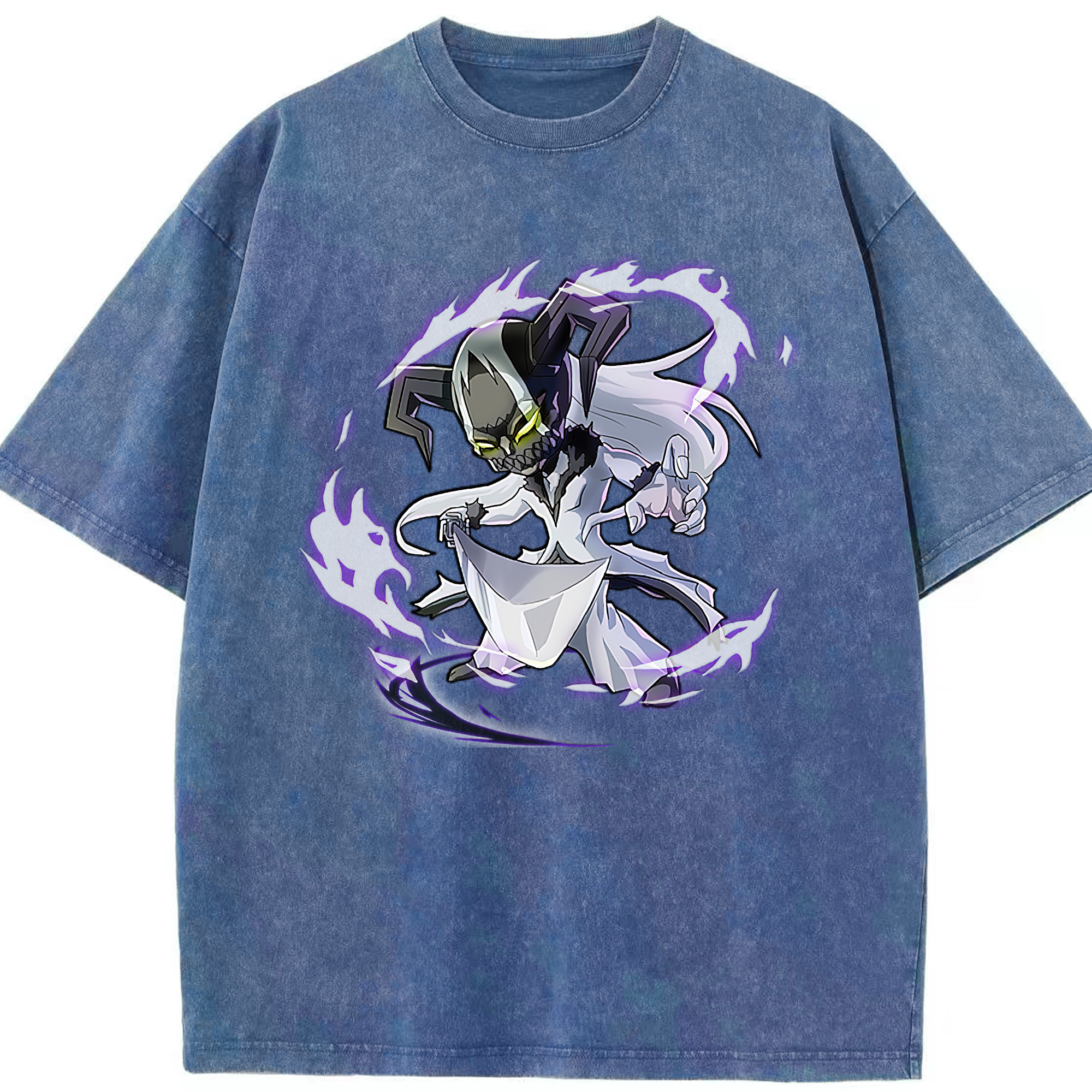 （画像用） ブリーチ 黒崎一護（くろさき いちご）BLEACH Kurosaki Ichigo 綿100% ヴィンテージ風 半袖Tシャツ（フロントプリント）