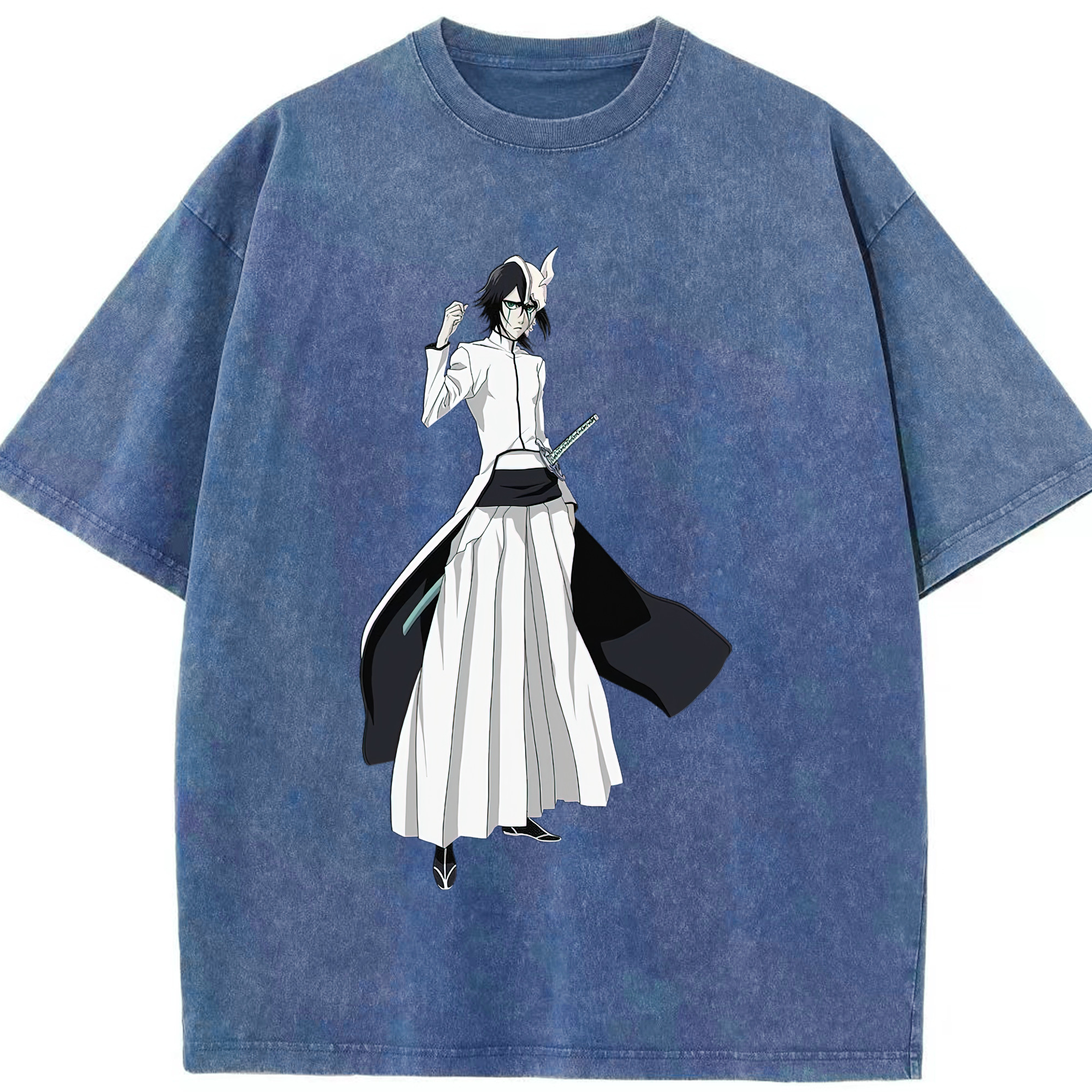 （画像用） ブリーチ ウルキオラ·シファー BLEACH Ulquiorra cifer 綿100% ヴィンテージ風 半袖Tシャツ（フロントプリント）