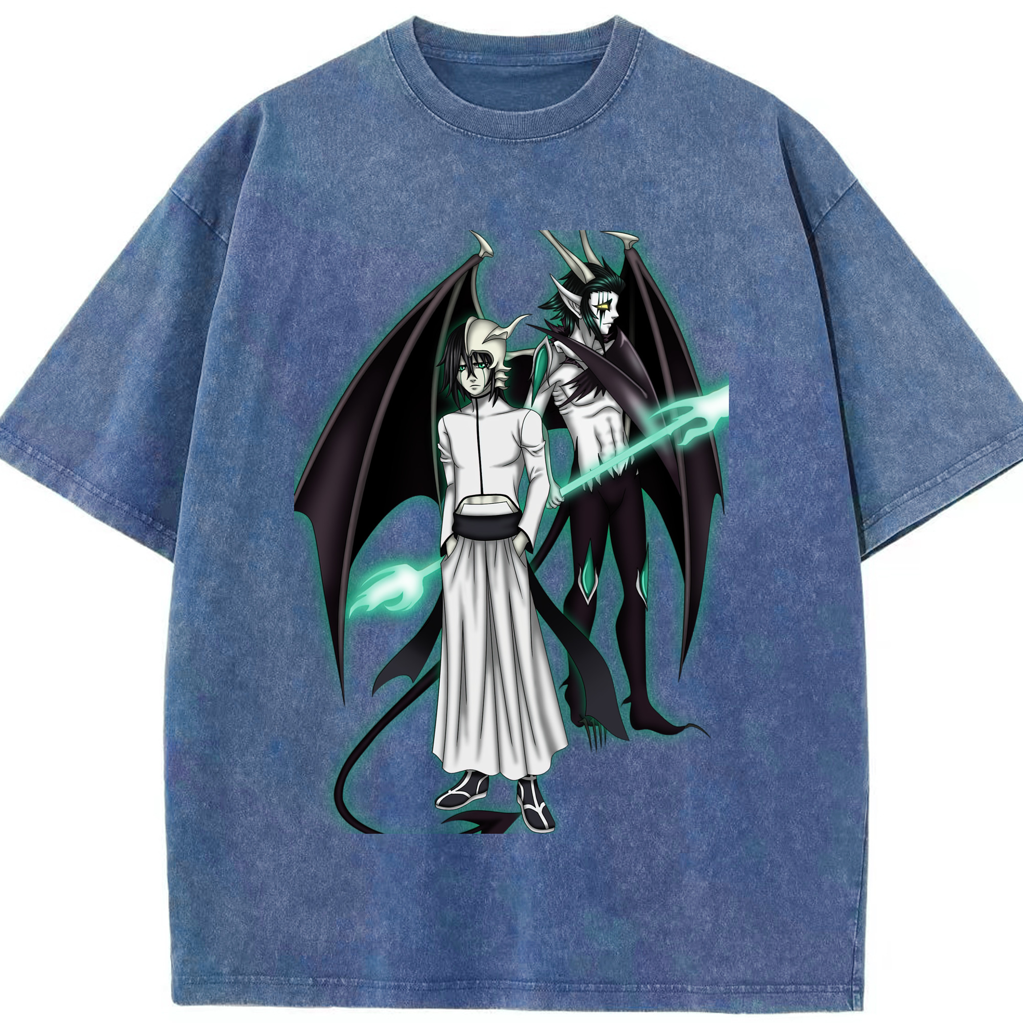 （画像用） ブリーチ ウルキオラ·シファー BLEACH Ulquiorra cifer 綿100% ヴィンテージ風 半袖Tシャツ（フロントプリント）