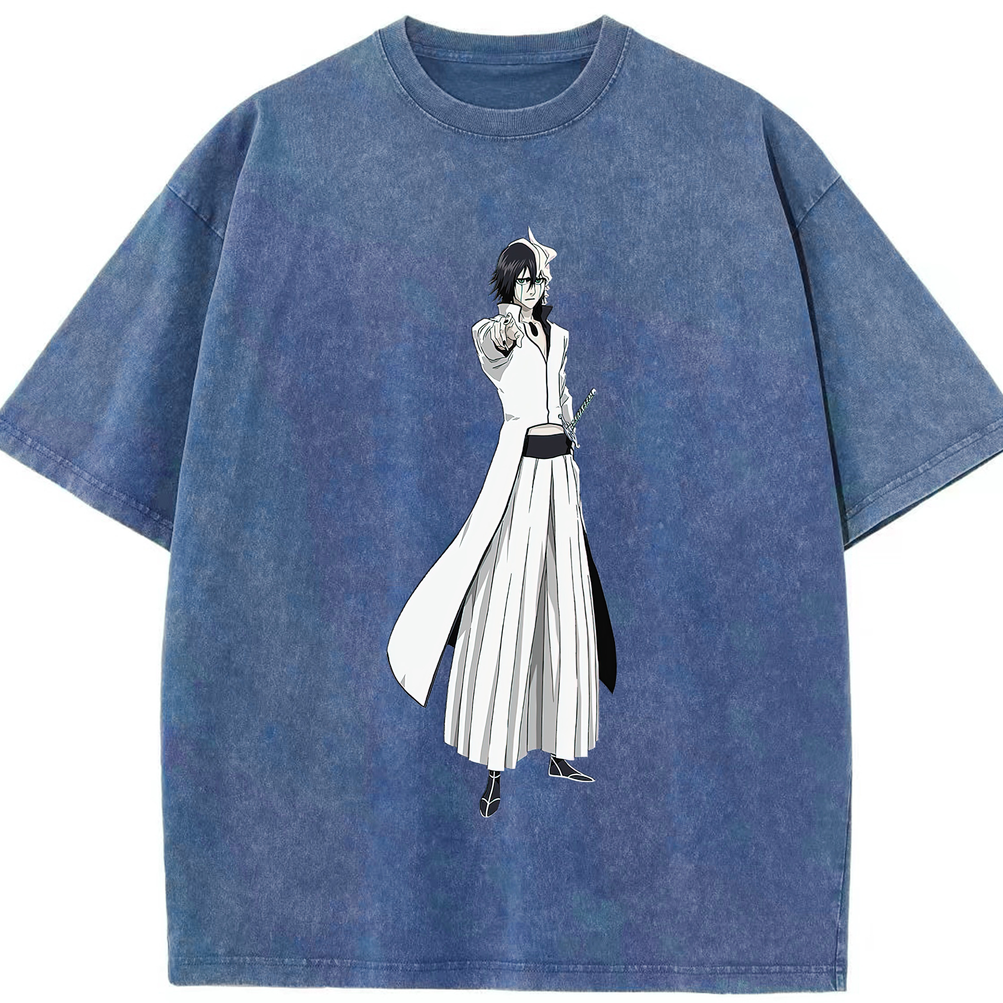 （画像用） ブリーチ ウルキオラ·シファー BLEACH Ulquiorra cifer 綿100% ヴィンテージ風 半袖Tシャツ（フロントプリント）