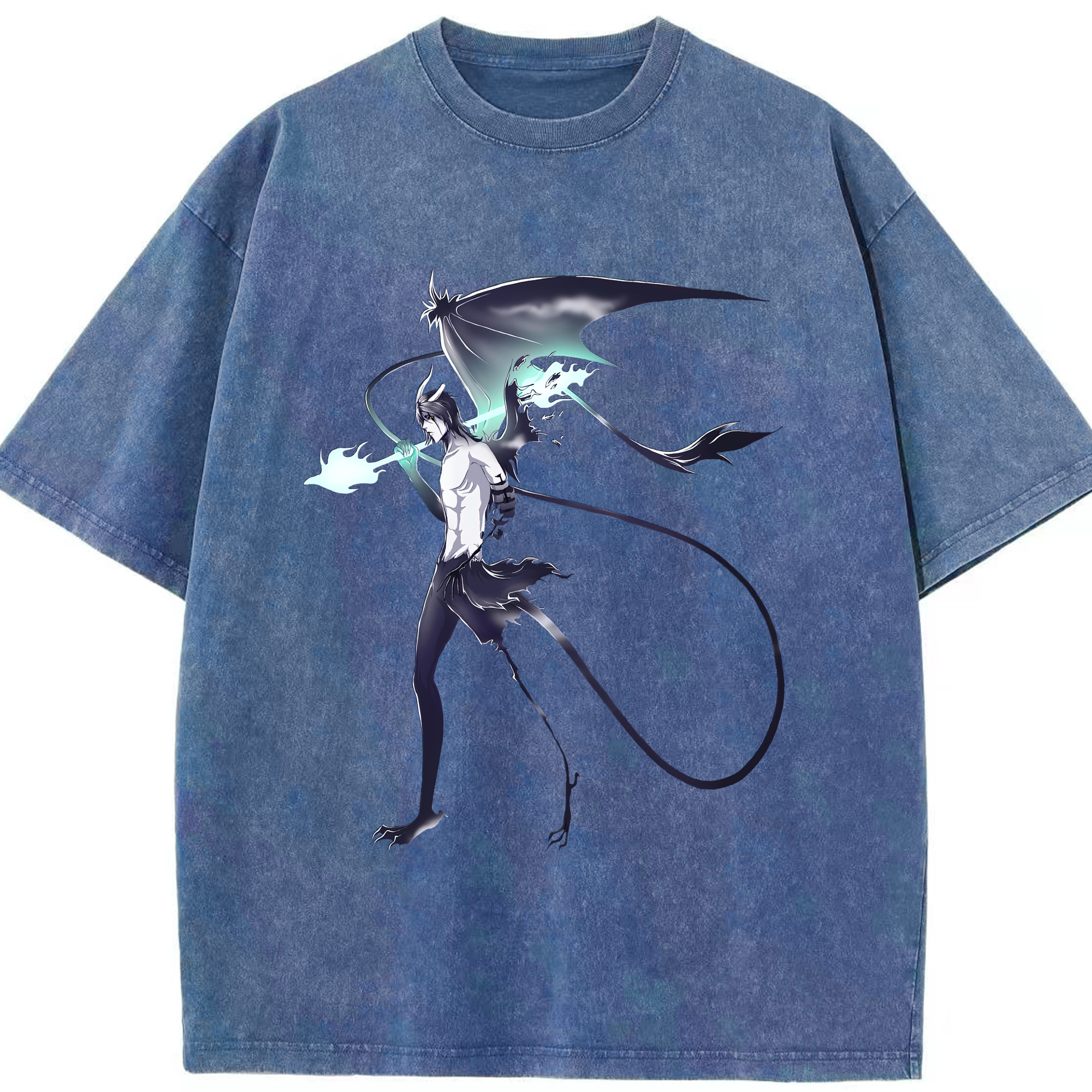 （画像用） ブリーチ ウルキオラ·シファー BLEACH Ulquiorra cifer 綿100% ヴィンテージ風 半袖Tシャツ（フロントプリント）