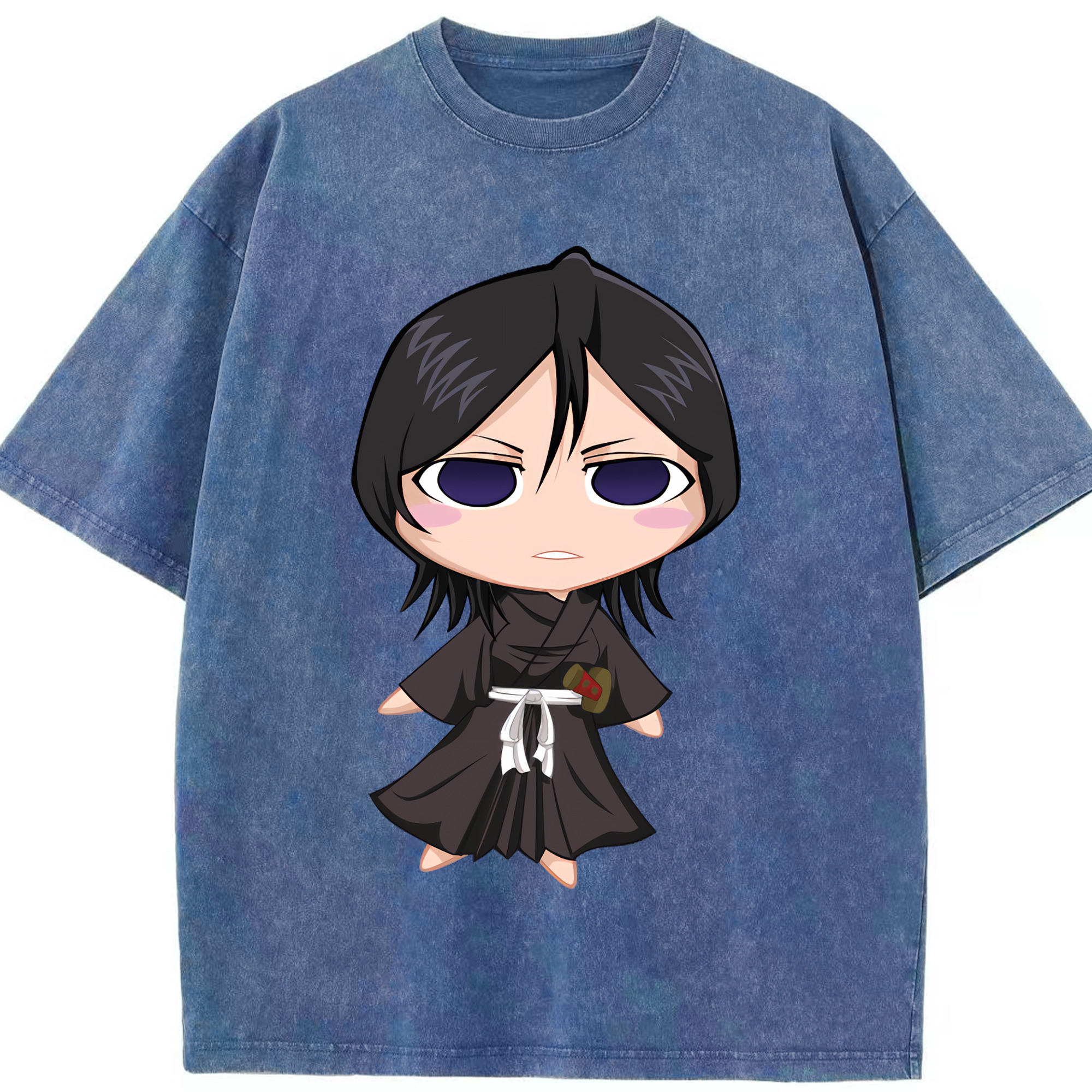 （画像用） ブリーチ 朽木ルキア BLEACH Kuchiki Rukia 綿100% ヴィンテージ風 半袖Tシャツ（フロントプリント）