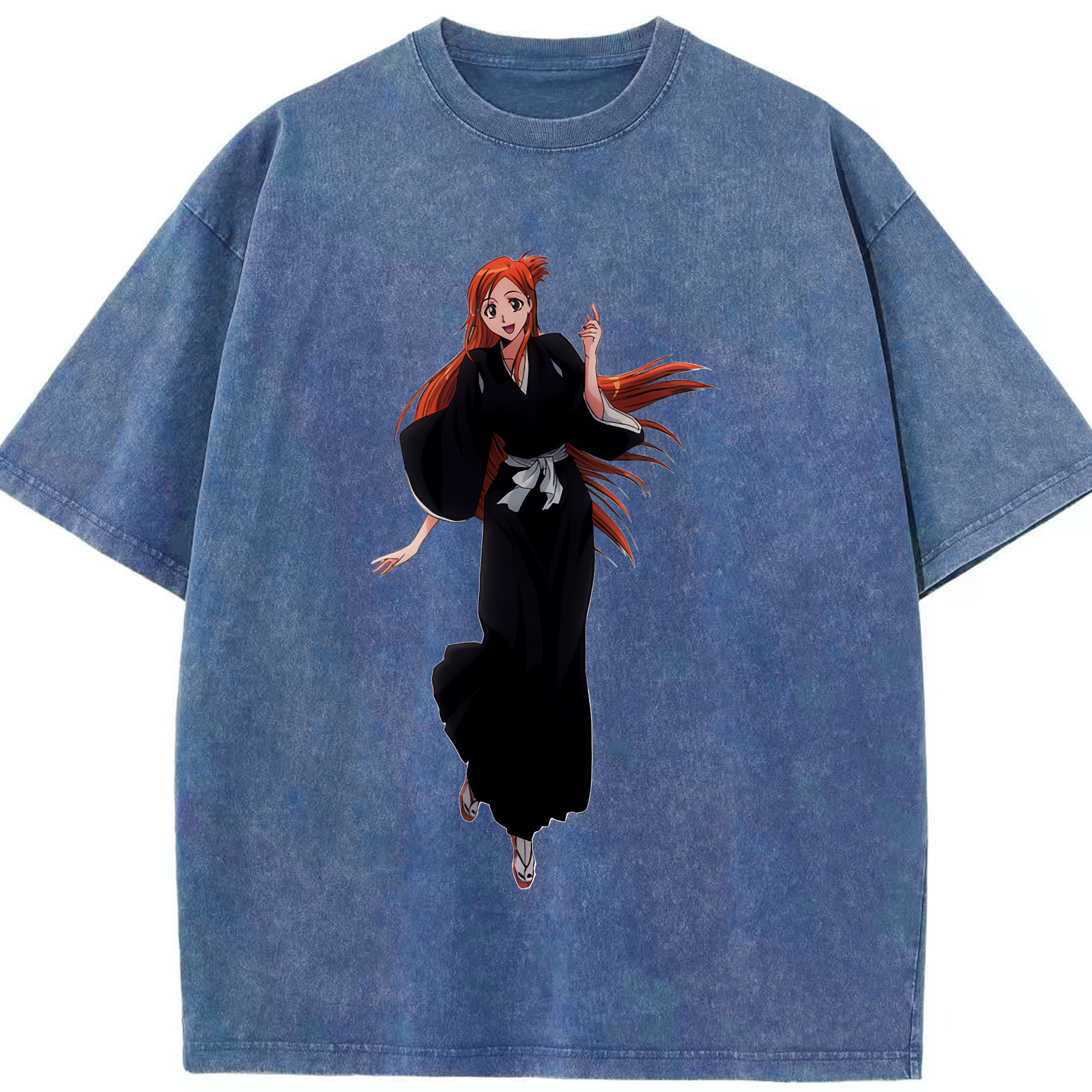 （画像用） ブリーチ 井上織姫（いのうえおりひめ） BLEACH Inoue Orihime 綿100% ヴィンテージ風 半袖Tシャツ（フロントプリント）