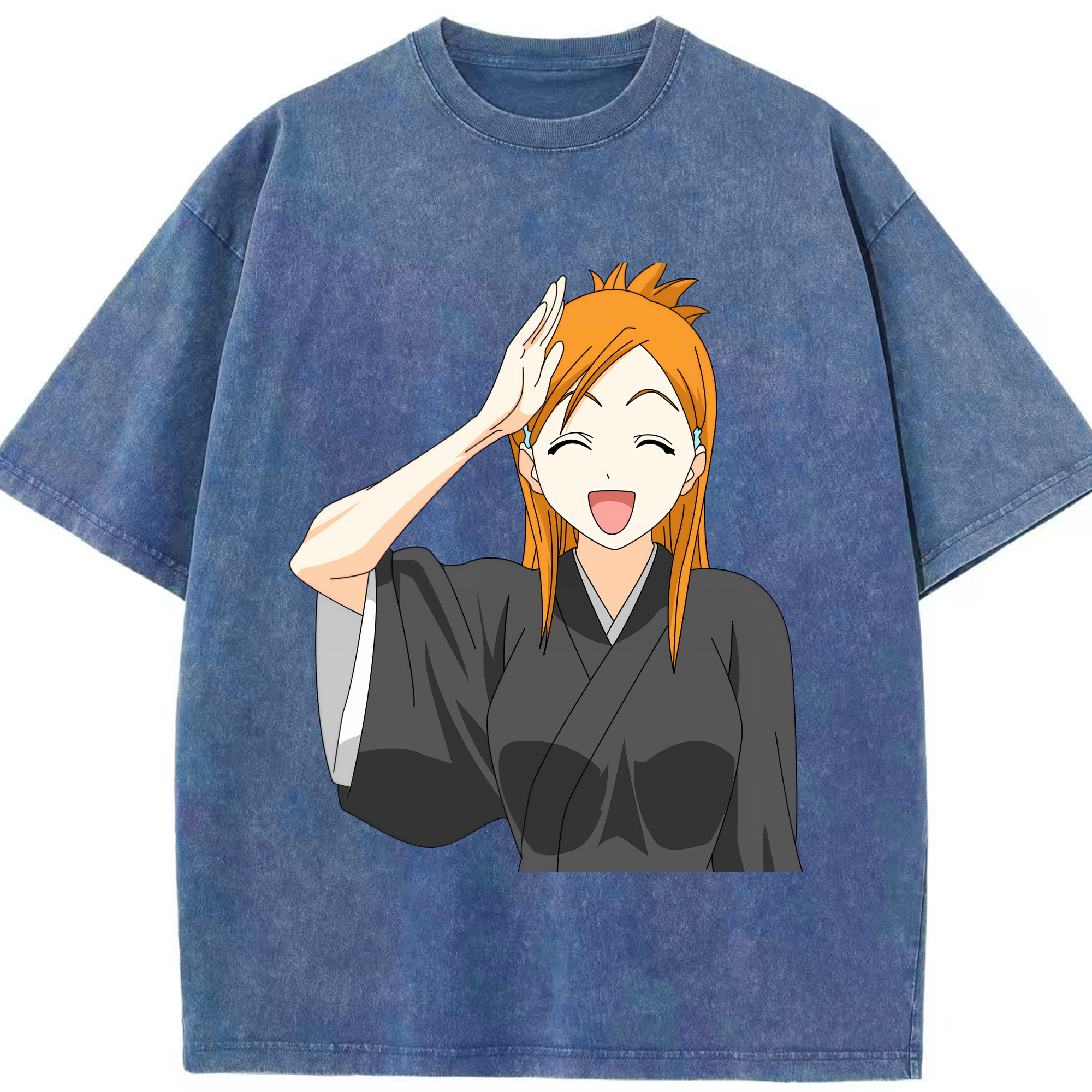 （画像用） ブリーチ 井上織姫（いのうえおりひめ） BLEACH Inoue Orihime 綿100% ヴィンテージ風 半袖Tシャツ（フロントプリント）
