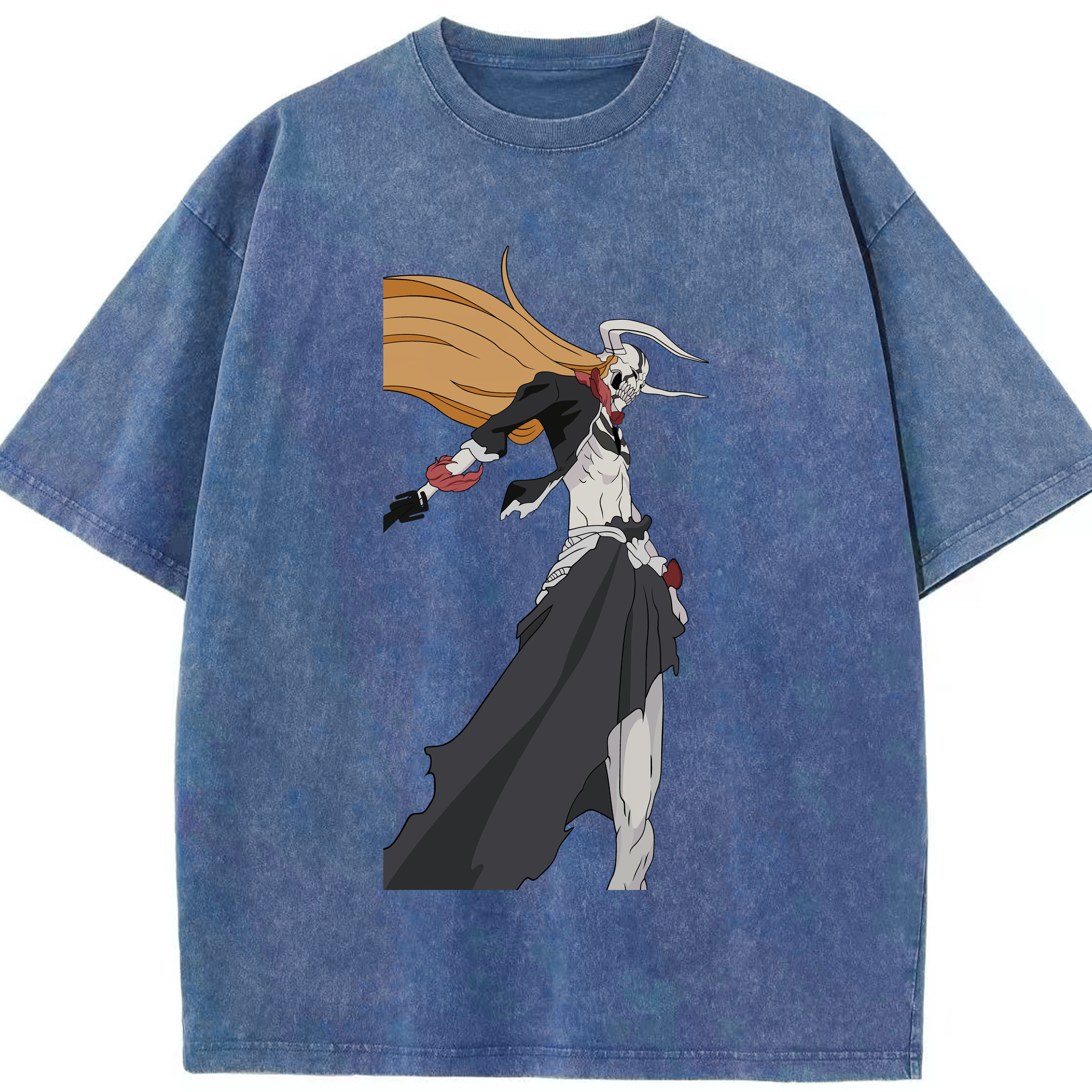 （画像用） ブリーチ 黒崎一護（くろさき いちご）BLEACH Kurosaki Ichigo 綿100% ヴィンテージ風 半袖Tシャツ（フロントプリント）
