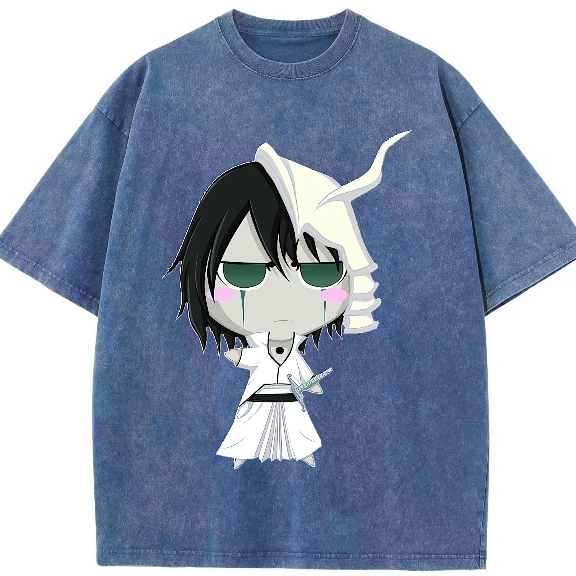 （画像用） ブリーチ ウルキオラ·シファー BLEACH Ulquiorra cifer 綿100% ヴィンテージ風 半袖Tシャツ（フロントプリント）