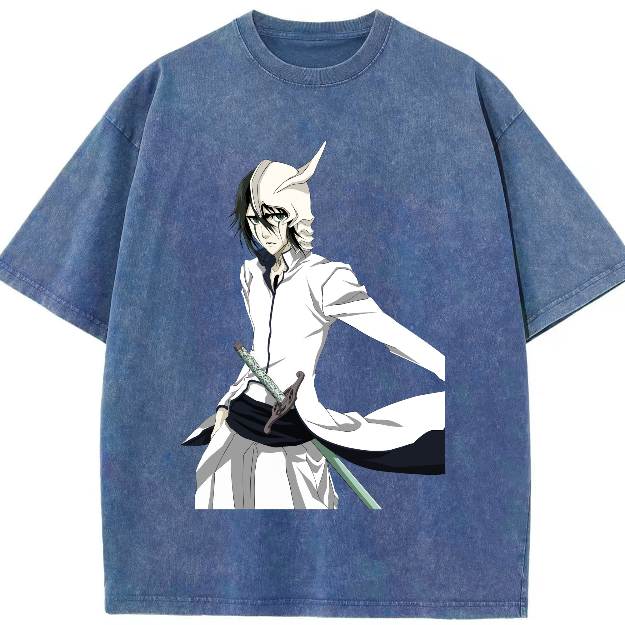 （画像用） ブリーチ ウルキオラ·シファー BLEACH Ulquiorra cifer 綿100% ヴィンテージ風 半袖Tシャツ（フロントプリント）