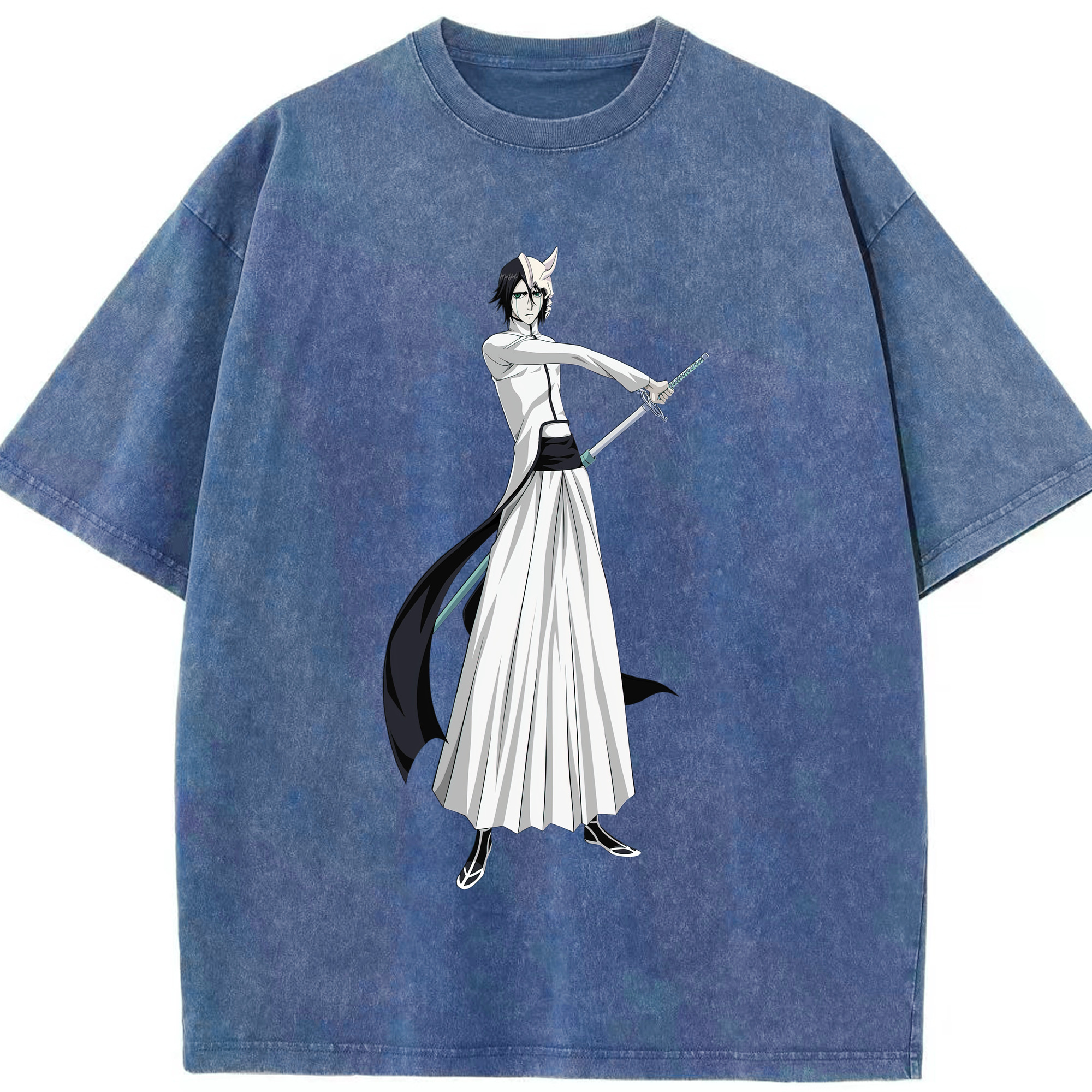 （画像用） ブリーチ ウルキオラ·シファー BLEACH Ulquiorra cifer 綿100% ヴィンテージ風 半袖Tシャツ（フロントプリント）