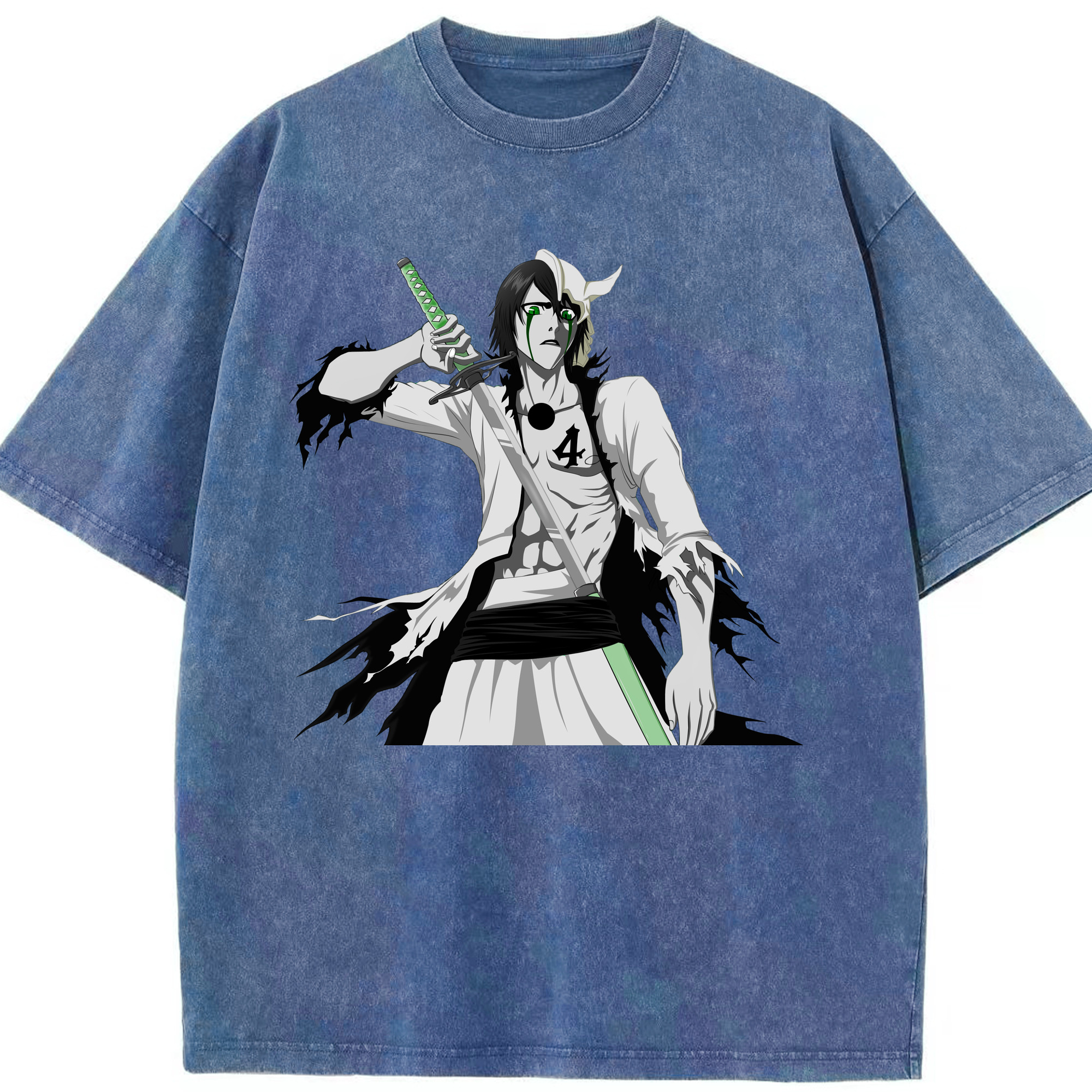 （画像用） ブリーチ ウルキオラ·シファー BLEACH Ulquiorra cifer 綿100% ヴィンテージ風 半袖Tシャツ（フロントプリント）