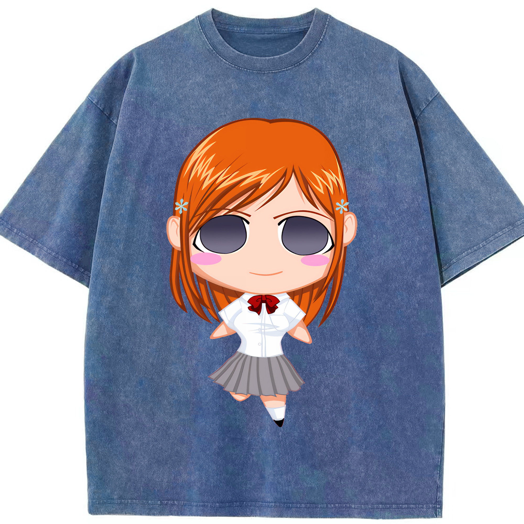 （画像用） ブリーチ 井上織姫（いのうえおりひめ） BLEACH Inoue Orihime 綿100% ヴィンテージ風 半袖Tシャツ（フロントプリント）