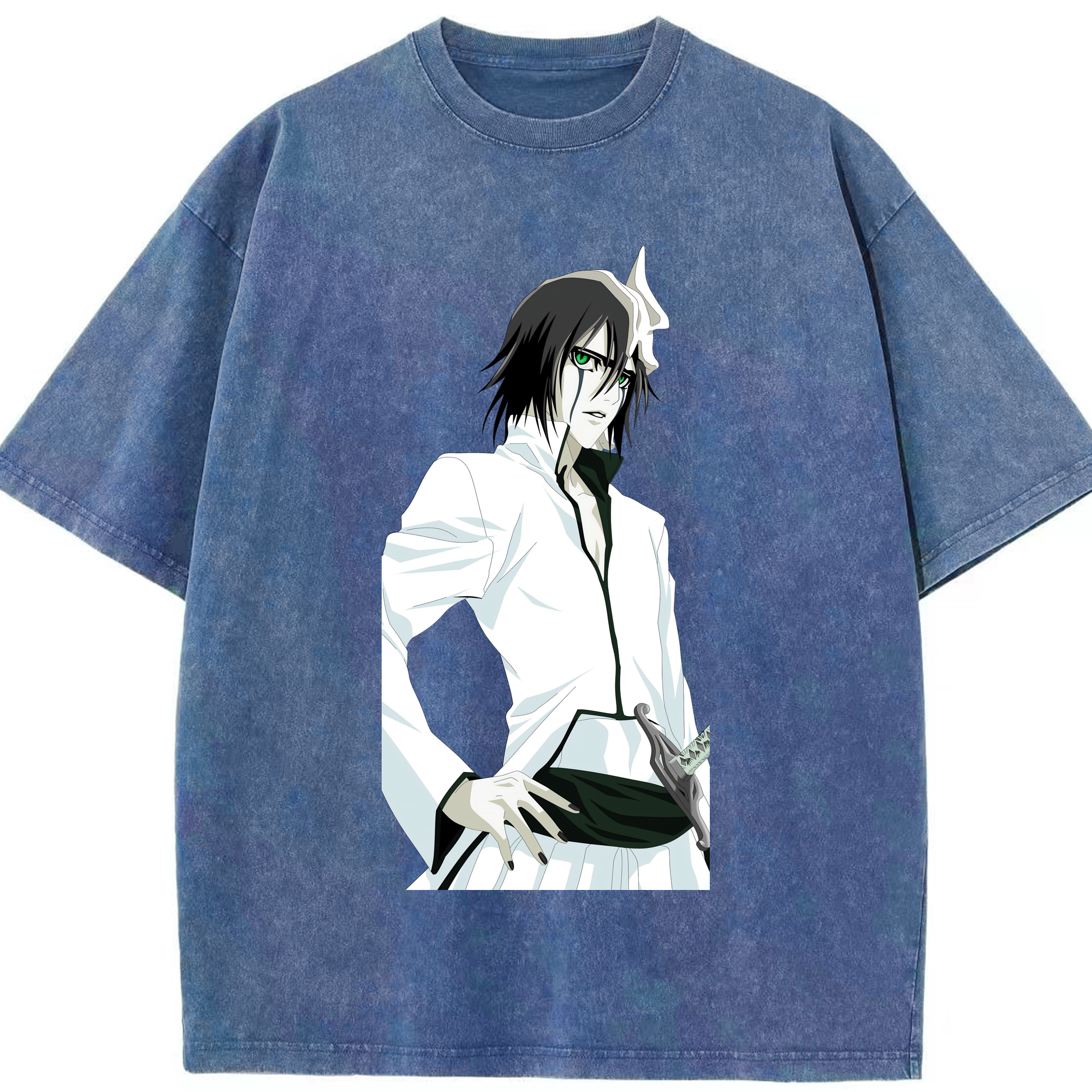 （画像用） ブリーチ ウルキオラ·シファー BLEACH Ulquiorra cifer 綿100% ヴィンテージ風 半袖Tシャツ（フロントプリント）