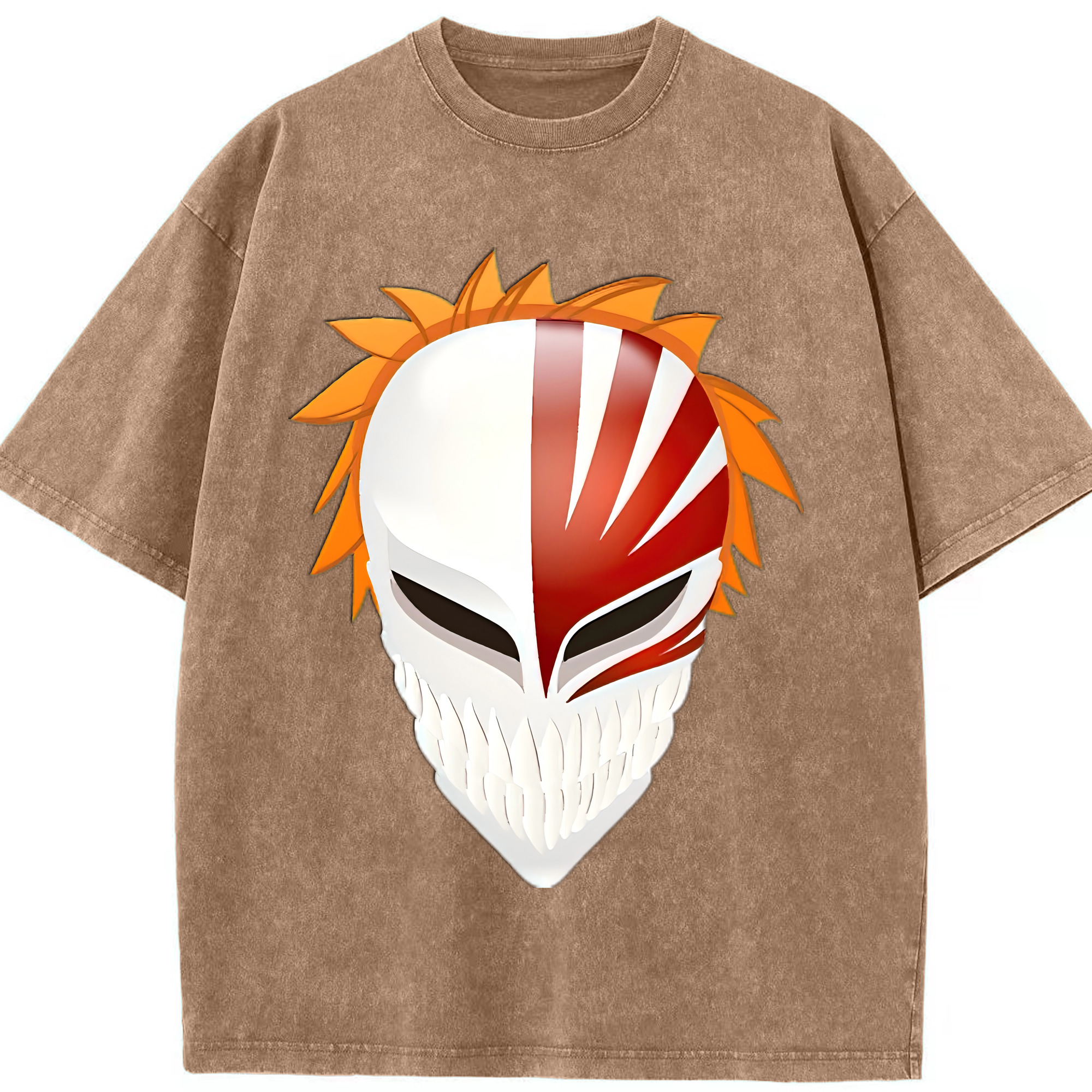 （画像用） ブリーチ 黒崎一護（くろさき いちご）BLEACH Kurosaki Ichigo 綿100% ヴィンテージ風 半袖Tシャツ（フロントプリント）
