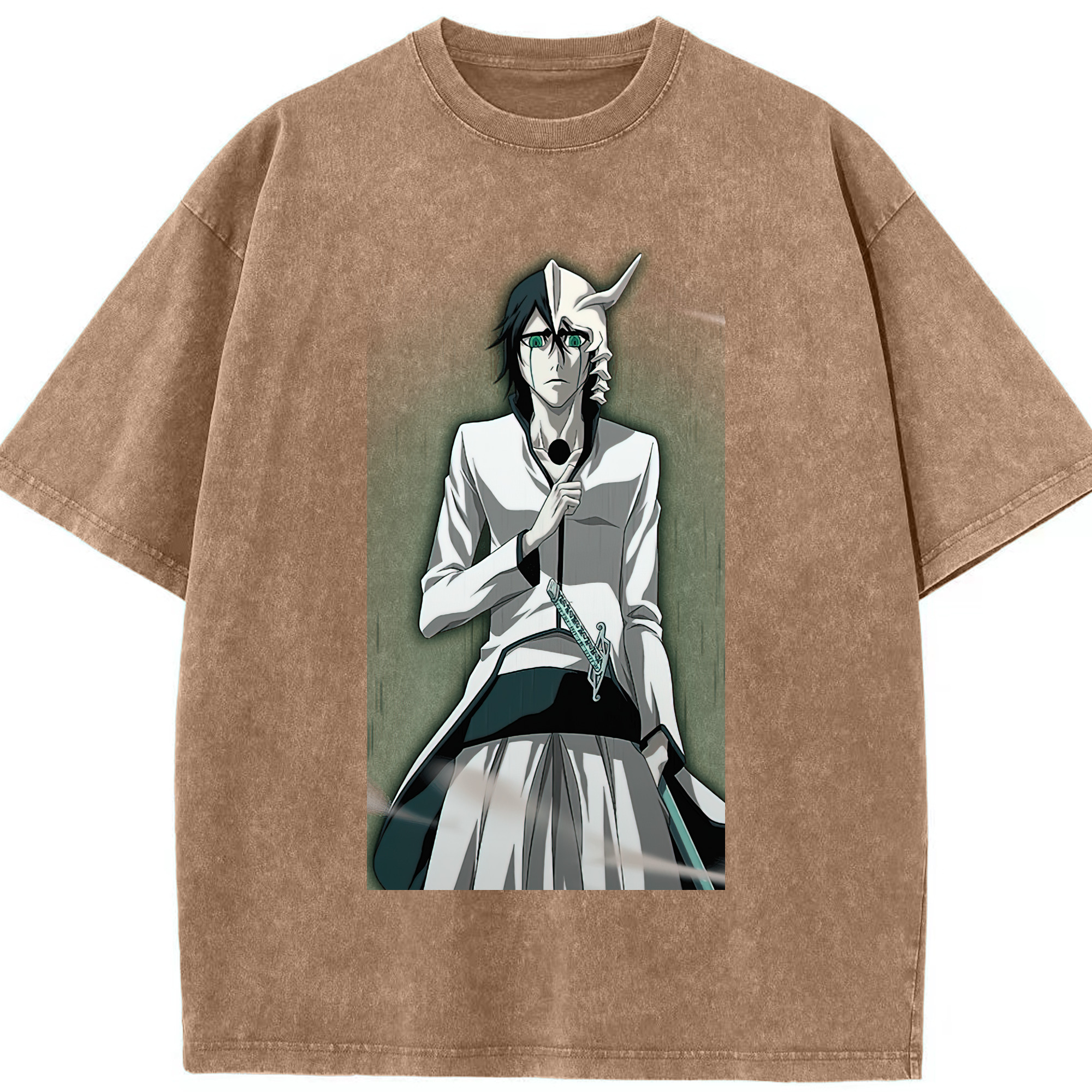 （画像用） ブリーチ ウルキオラ·シファー BLEACH Ulquiorra cifer 綿100% ヴィンテージ風 半袖Tシャツ（フロントプリント）